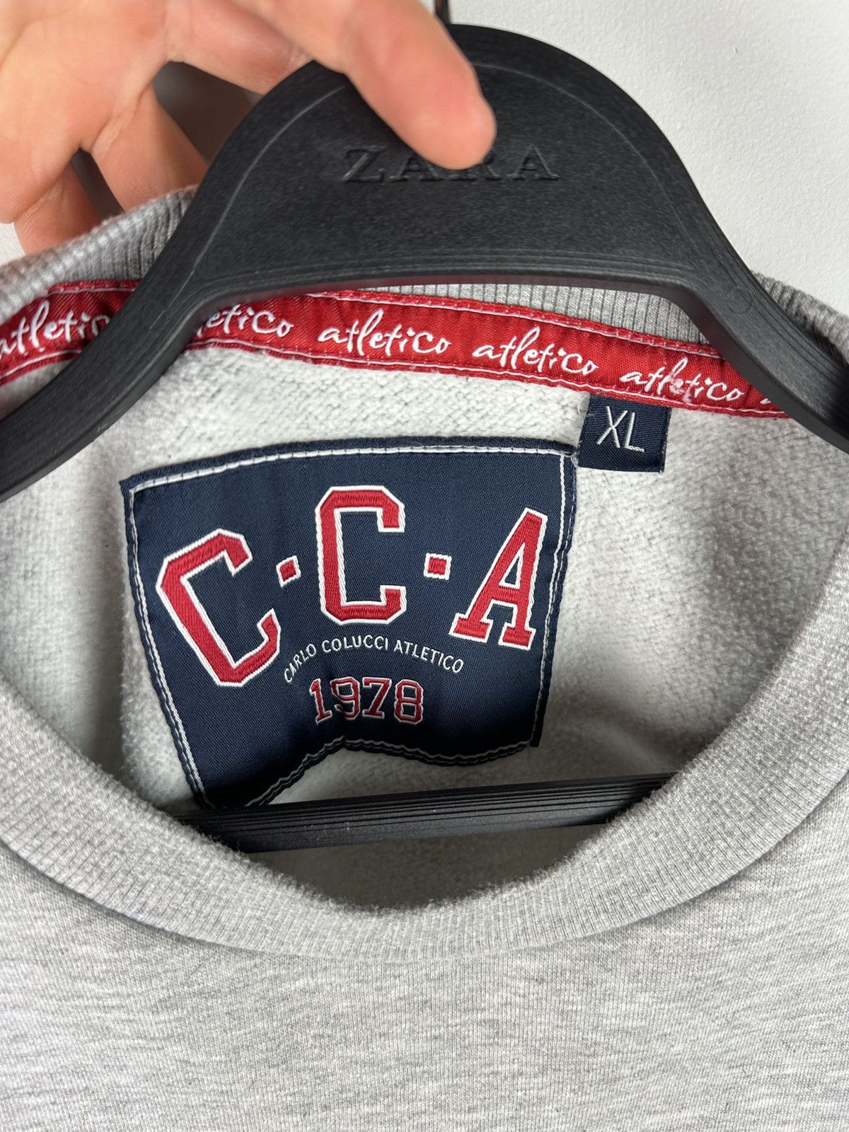 Carlo Colucci × Vintage Carlo Colucci Athletico Big Logo Grey Sweatshirt Size US M / EU 48-50 / 2 - 13 Thumbnail