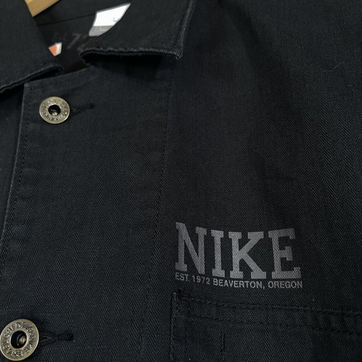 Vintage Rare! Vintage Nike Est. 1972 Herringbone Chore Jacket Size US L / EU 52-54 / 3 - 8 Thumbnail