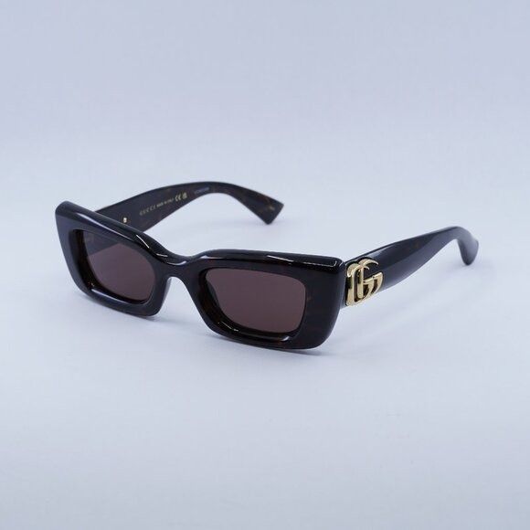 Gucci 🕶️ New Gucci GG1827S 002 Sunglasses - Dark Havana Frame Size ONE SIZE - 1 Thumbnail
