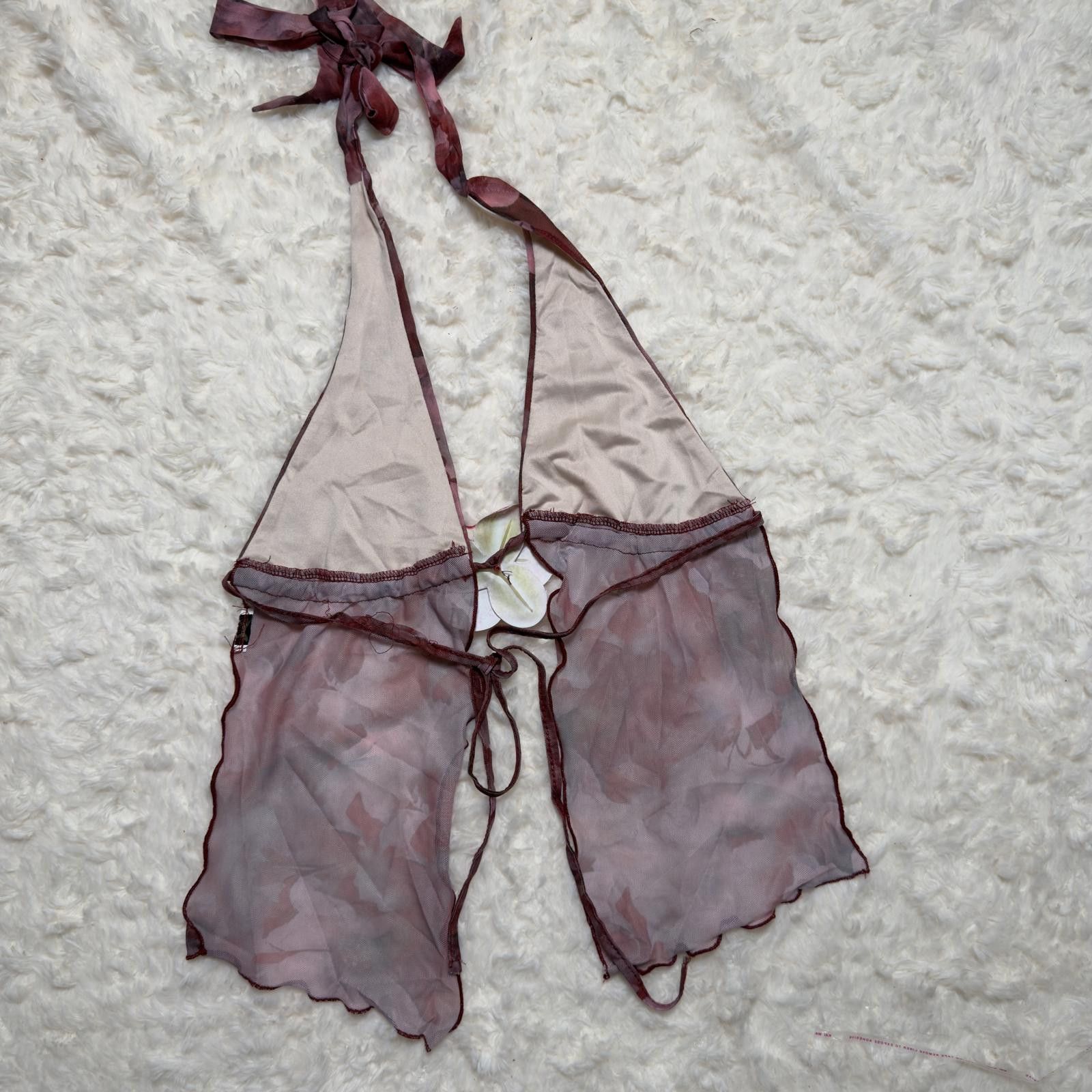 Unknown London Floral Top Fairycore Coquette Y2K 3D Flower Tie Back Cami Size S / US 4 / IT 40 - 3 Thumbnail