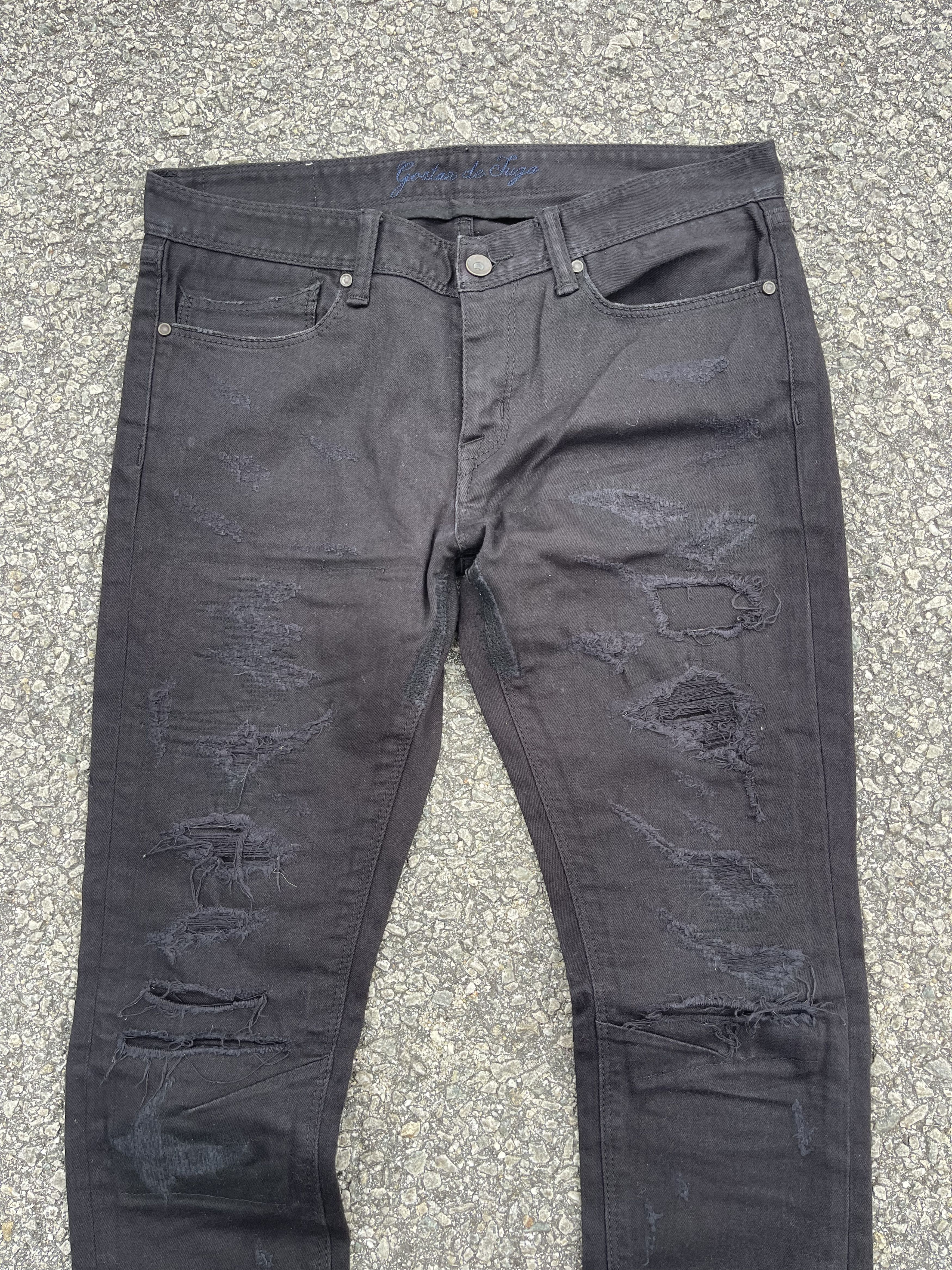GOSTAR DE FUGA Gostar De Fuga Ripped Black Denim Skinny Outfits Size US 30 / EU 46 - 4 Thumbnail
