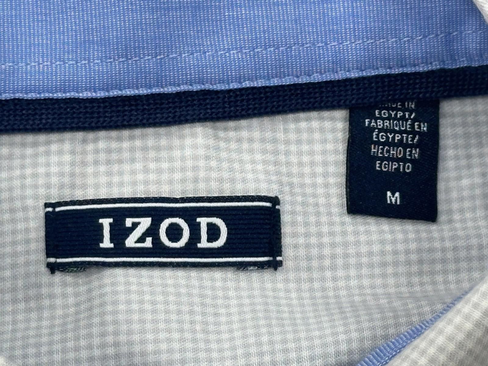 Izod Izod Cotton Blend Oxford Button Up Shirt Gray Men's Medium Size US M / EU 48-50 / 2 - 10 Thumbnail