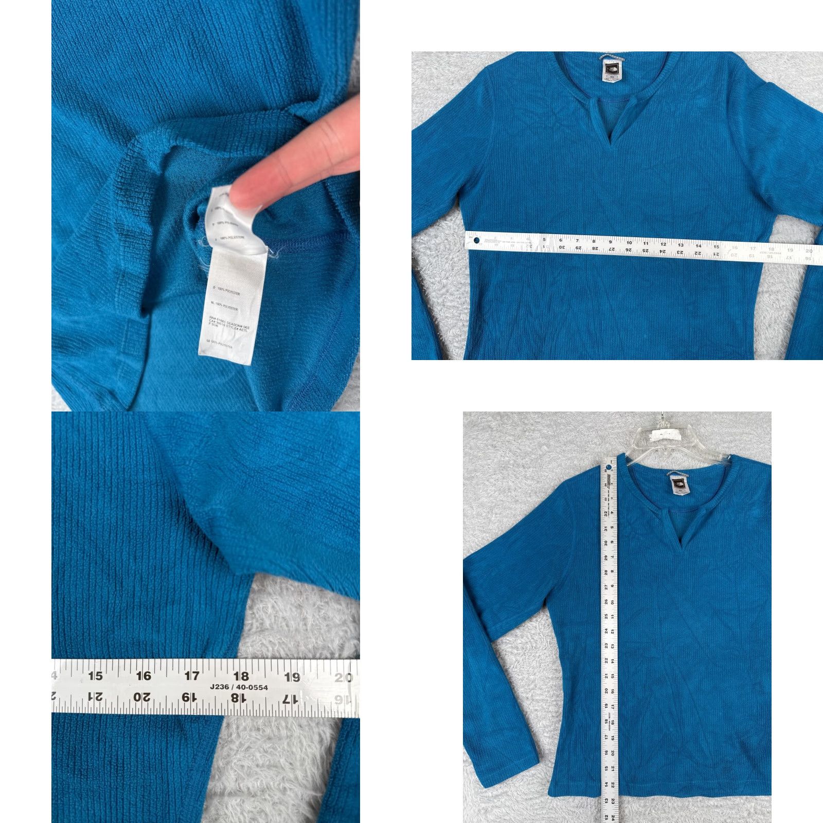 The North Face The North Face Sweater Womens Medium Blue TKA Micro Pullover Long Sleeve Fleece Size M / US 6-8 / IT 42-44 - 8 Thumbnail