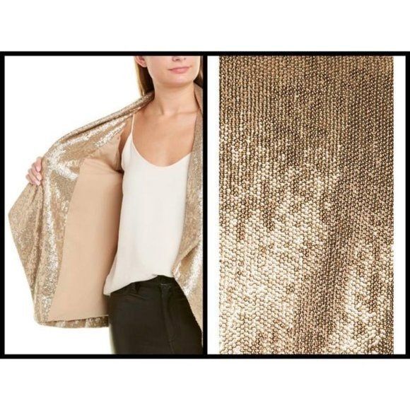 Rachel Zoe Rachel Zoe Lena Sequin Embellished Draped Jacket Size XS / US 0-2 / IT 36-38 - 3 Thumbnail