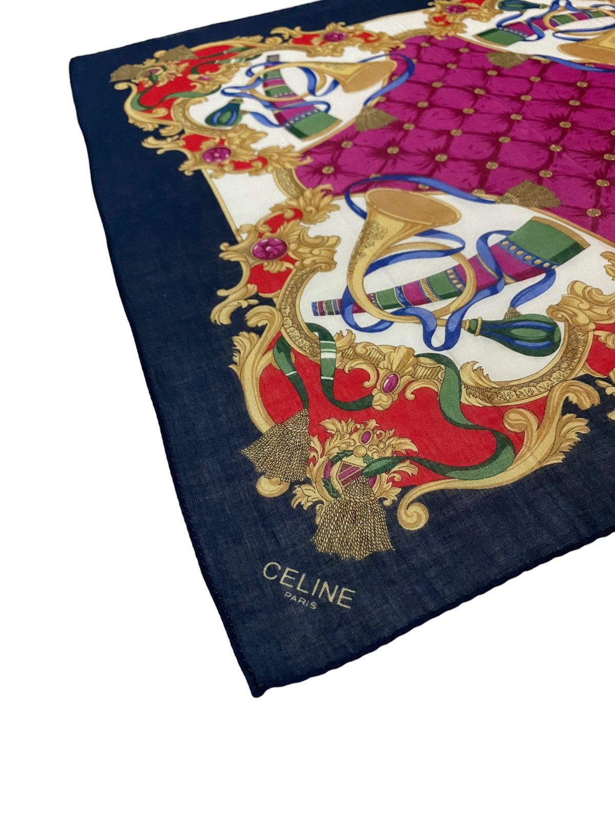 Celine Vintage Celine Musical Instruments Handkerchief Scarf Size ONE SIZE - 1 Thumbnail