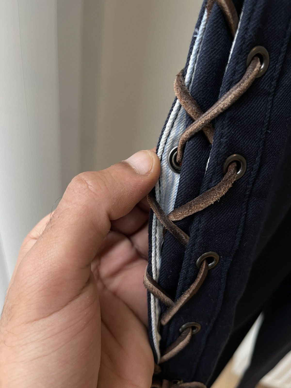 Undercover Undercover Summer Madness SS08 Navy Pants With Side Lace Up Size US 32 / EU 48 - 9 Thumbnail