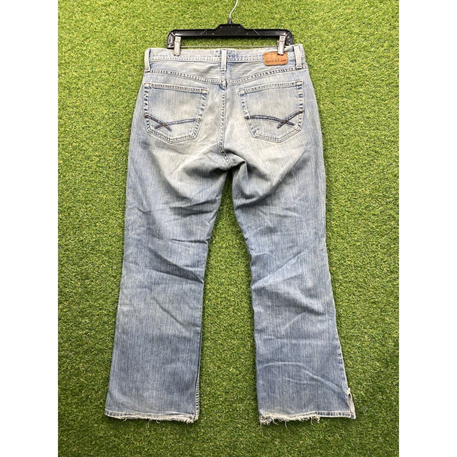 BKE VINTAGE BKE Jaxon Jeans Boot Cut Mid Rise 36x31 Light Wash Denim Men’s Regular 36 Blue Cowboy Theme Jeans - 5-Pocket Button Fly Mens Size US 36 / EU 52 - 2 Thumbnail