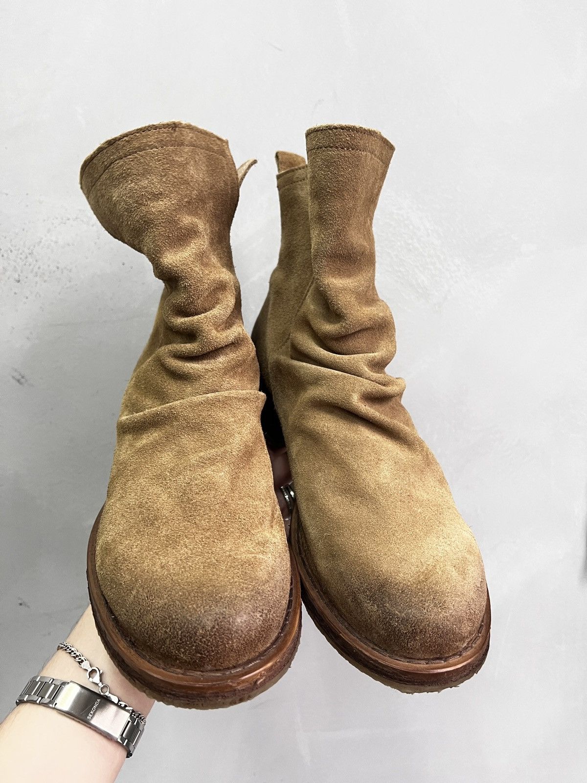 A.S.98 Hedi slimane style suede leather boots hype japanese Size US 7.5 / EU 40-41 - 3 Thumbnail