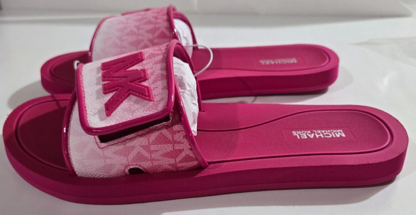 Michael Kors Michael Kors Women Slide MK Palmer Flip Flop Ombre Pink 8 M Size US 8 / IT 38 - 3 Thumbnail
