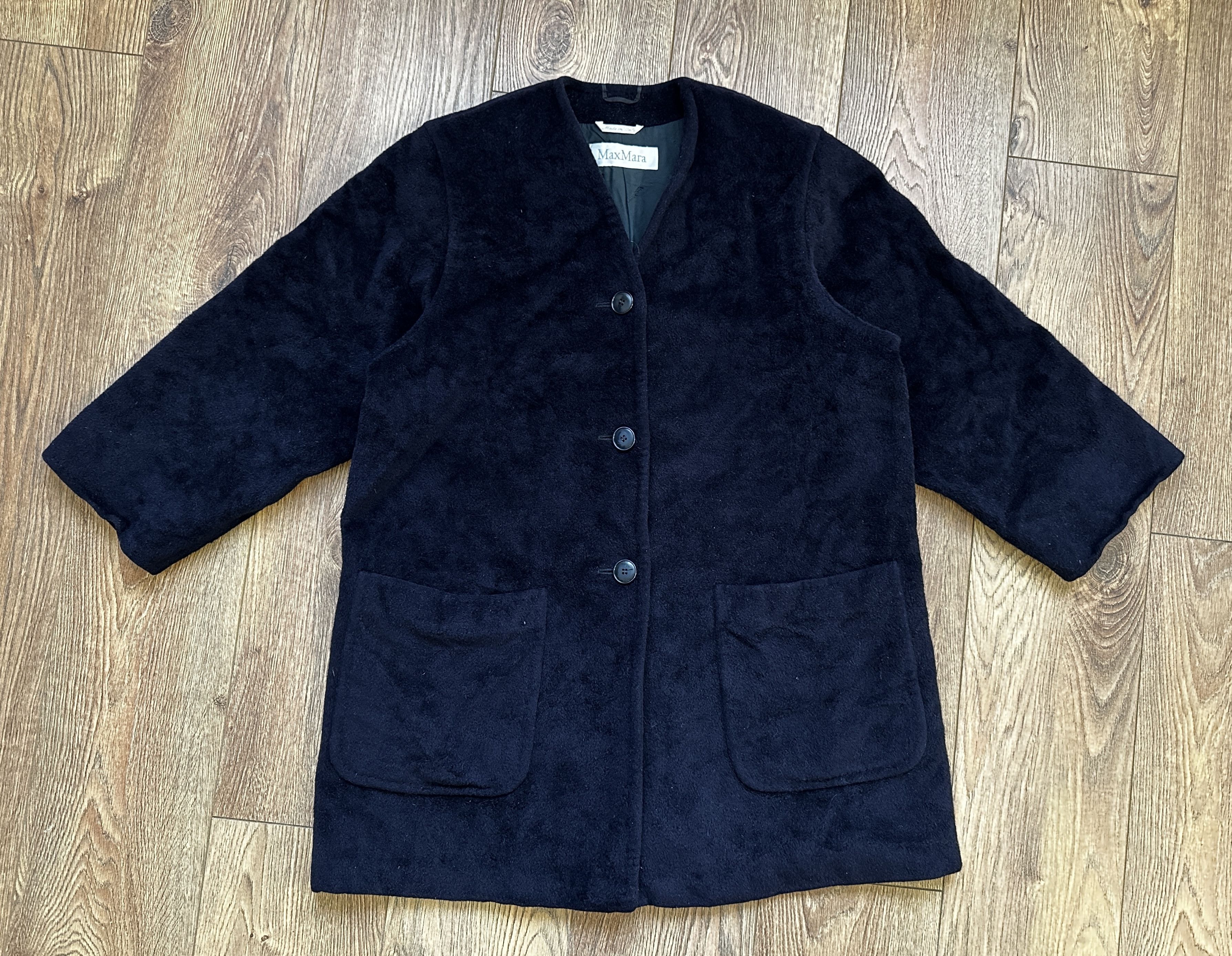 Max Mara Max Mara Wool Cashmere Women's Shearling Made In Italy Navy Size S / US 4 / IT 40 - 10 Thumbnail