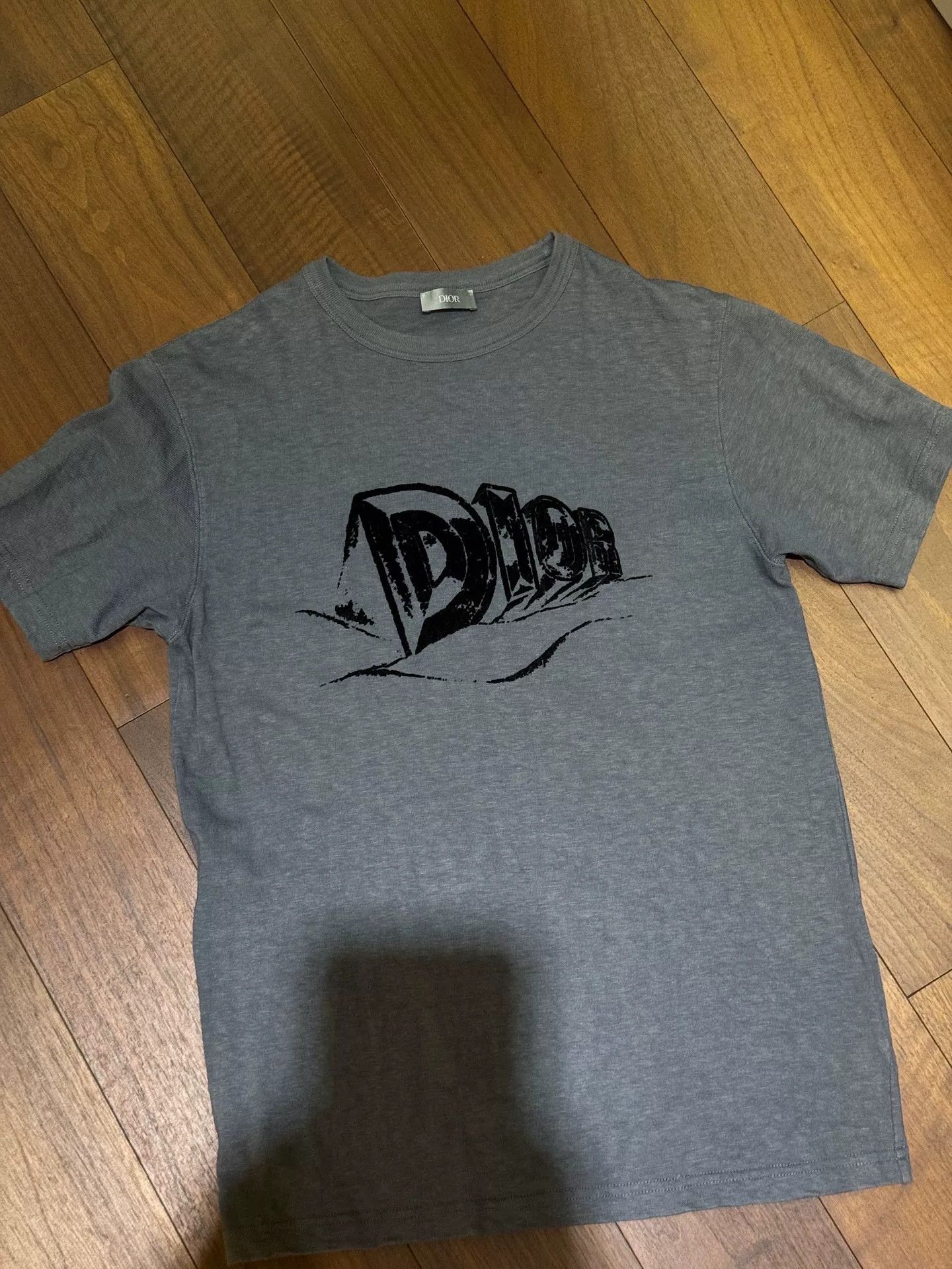 Dior Dior Flocked Logo T-Shirt Size US S / EU 44-46 / 1 - 1 Thumbnail
