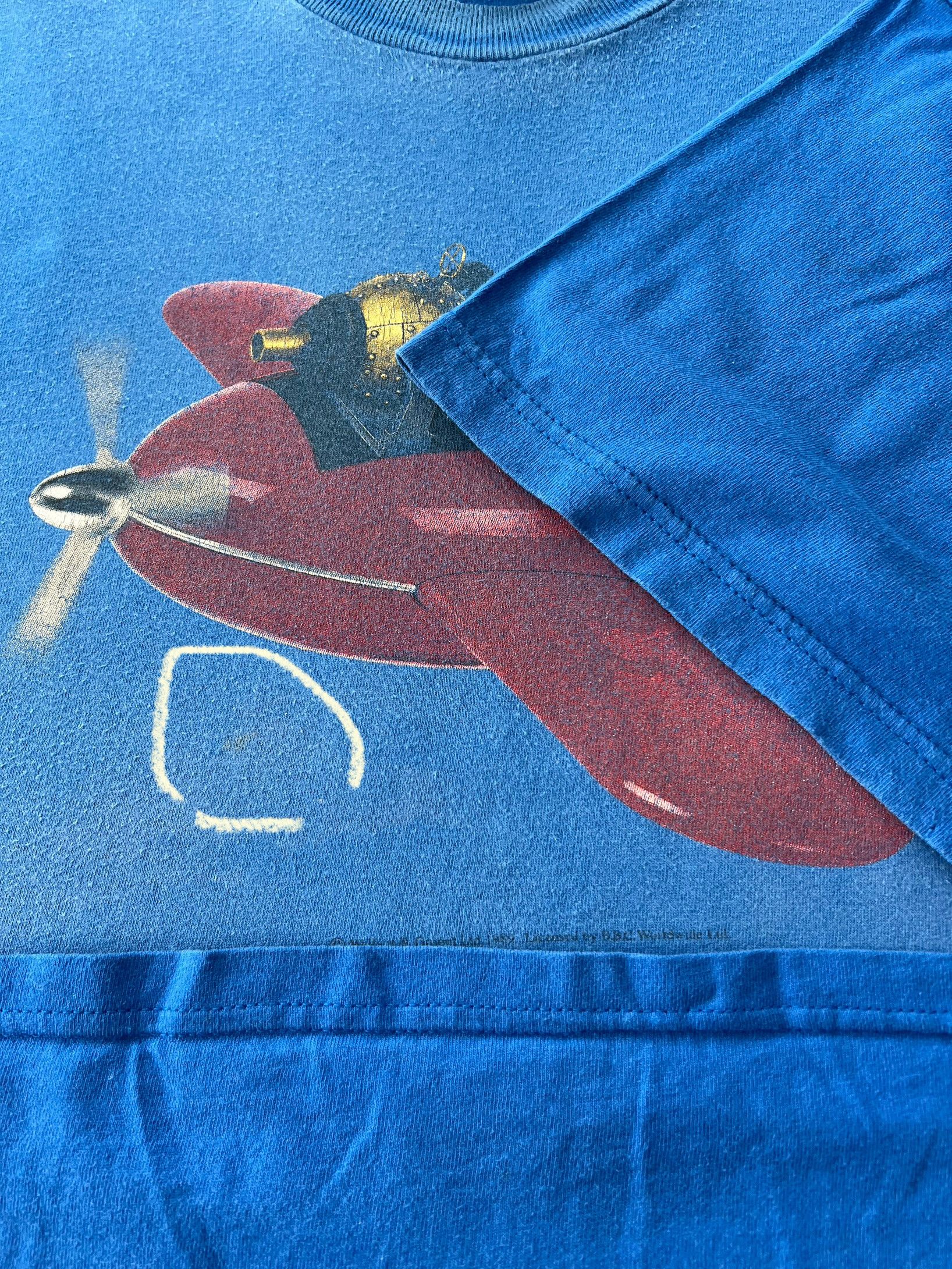 Cartoon Network Vintage 1989 Wallace and Gromit Cartoon Blue T-shirt Size US XL / EU 56 / 4 - 7 Thumbnail