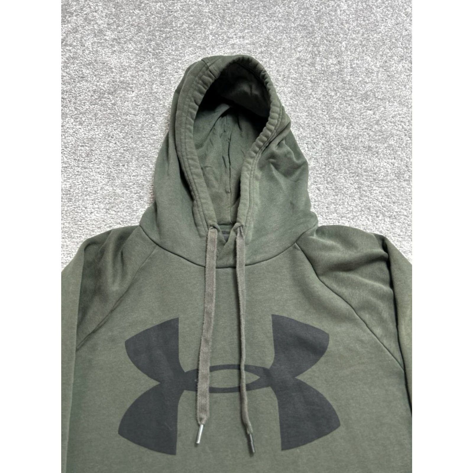 Under Armour Under Armour Rival Hoodie Mens L Green Cotton Fleece Lined Raglan Sleeve Pullover Hooded Size US L / EU 52-54 / 3 - 3 Thumbnail