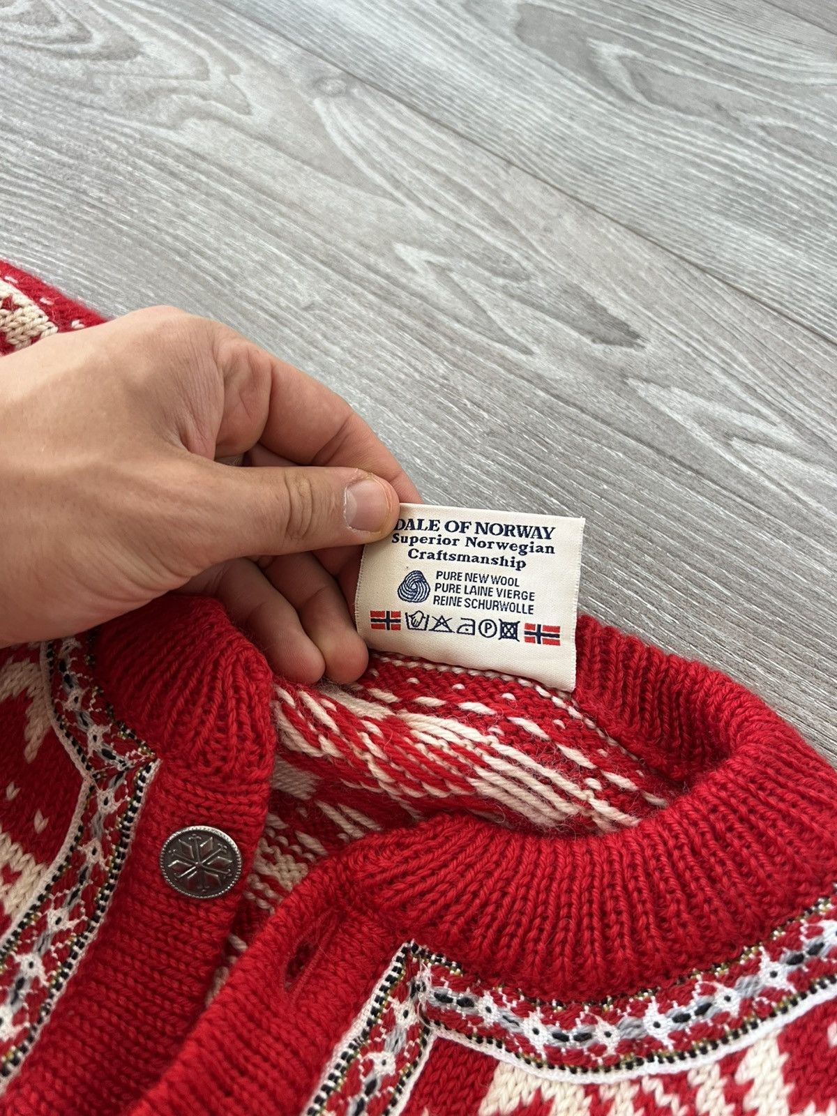 Vintage ‼️Vintage Dale Of Norway Premium Wool Button Sweater Cardigan Size US L / EU 52-54 / 3 - 15 Thumbnail