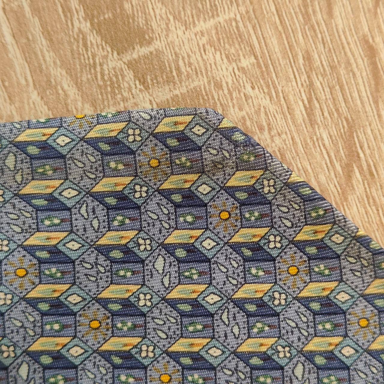 Hermes Hermes Paris Silk Tie 7768 FA Plants Blue Size ONE SIZE - 7 Thumbnail
