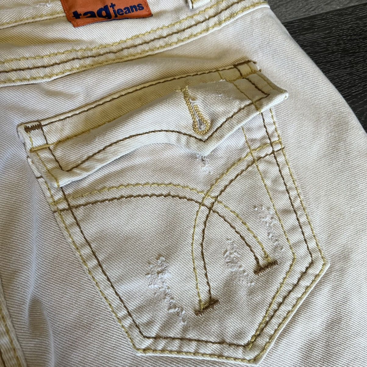 Vintage Vintage Y2K 2000s Tag + Brand Flare Denim Jeans Low Rise 28 Size 28" / US 6 / IT 42 - 14 Thumbnail