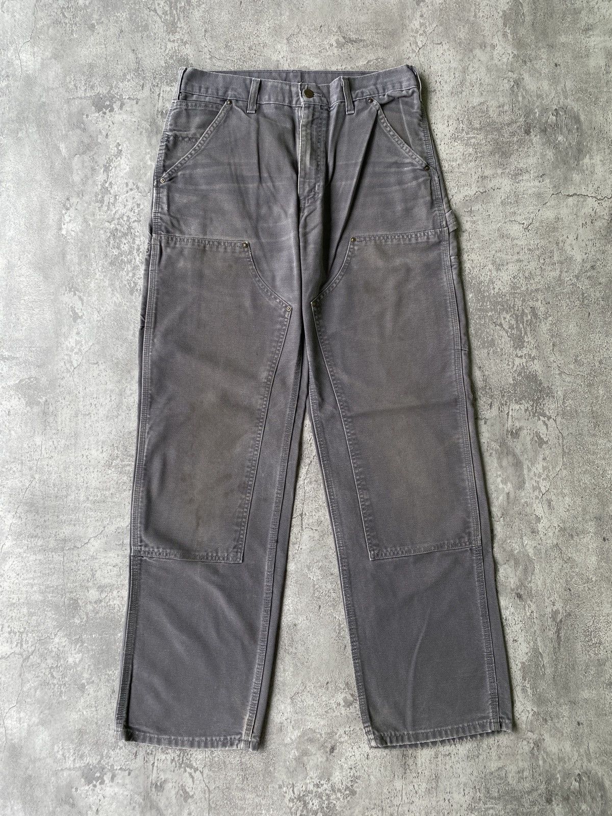 Vintage Carhartt Double Knee Pants B136 Cement Grey