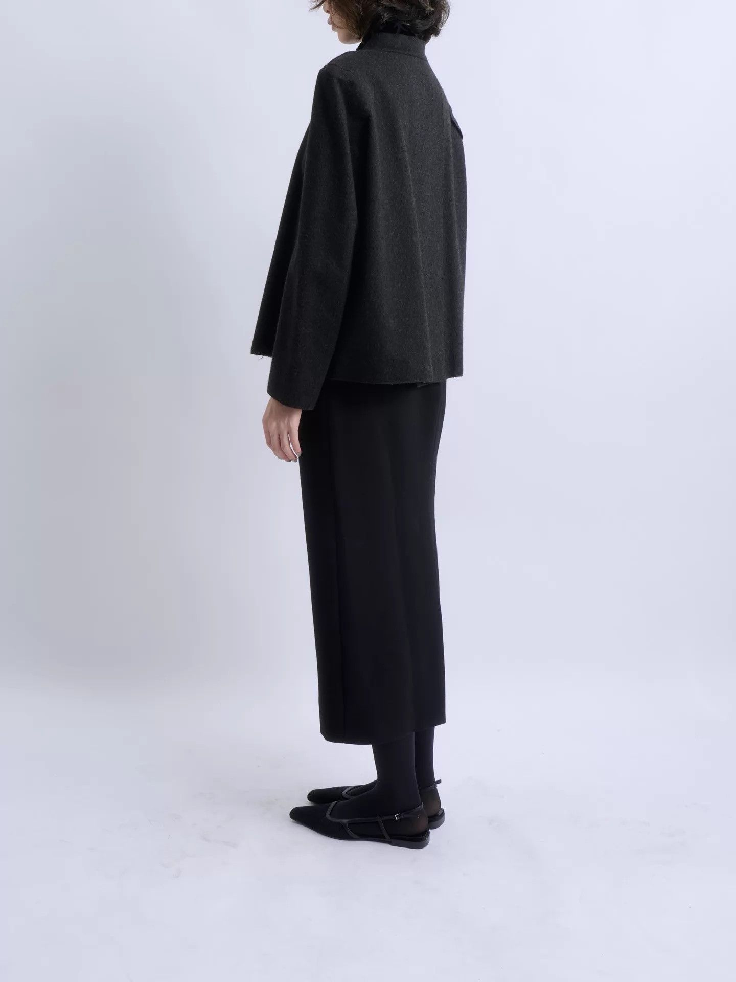 Jil Sander JIL SANDER Asymmetric Wool-Cashmere Short German Short Jkt Size XS / US 0-2 / IT 36-38 - 4 Thumbnail