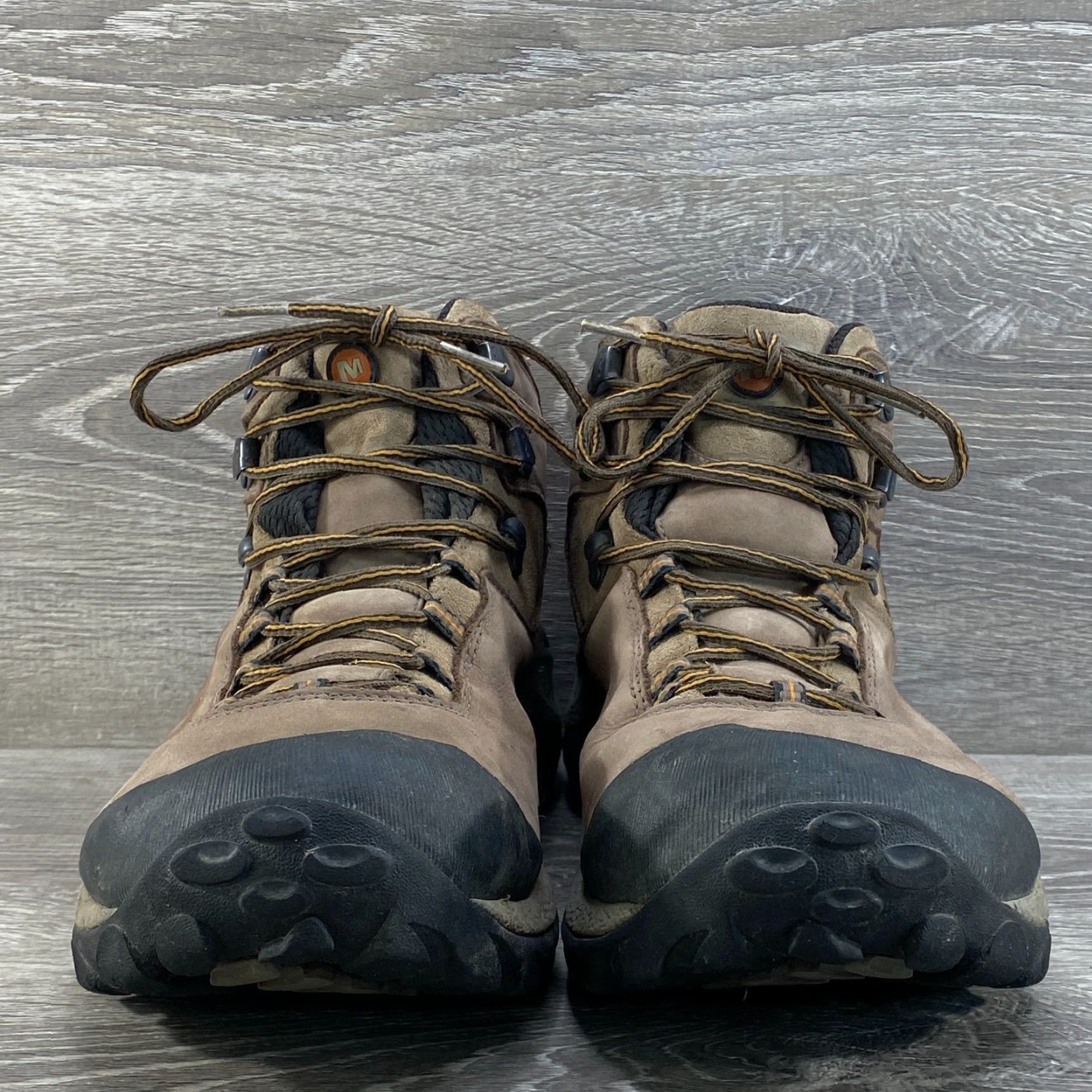 Merrell Merrell Mens Phaser Rush Brown Leather Hiking Boots Gore-Tex Vibram Sole Size US 12 / EU 45 - 4 Thumbnail