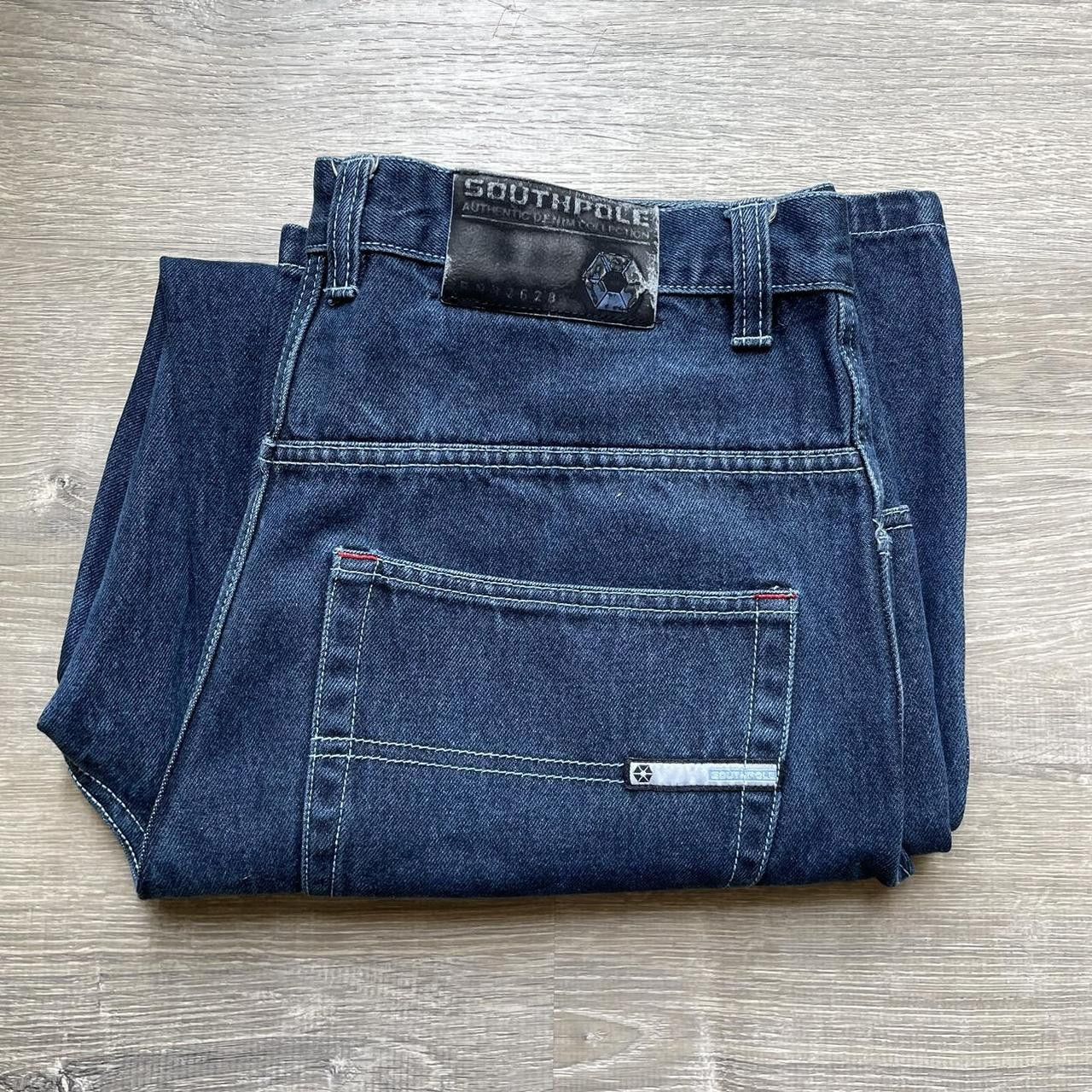 image of Y2K Blue Southpole Baggy Wide Jeans, Men's (Size 34)