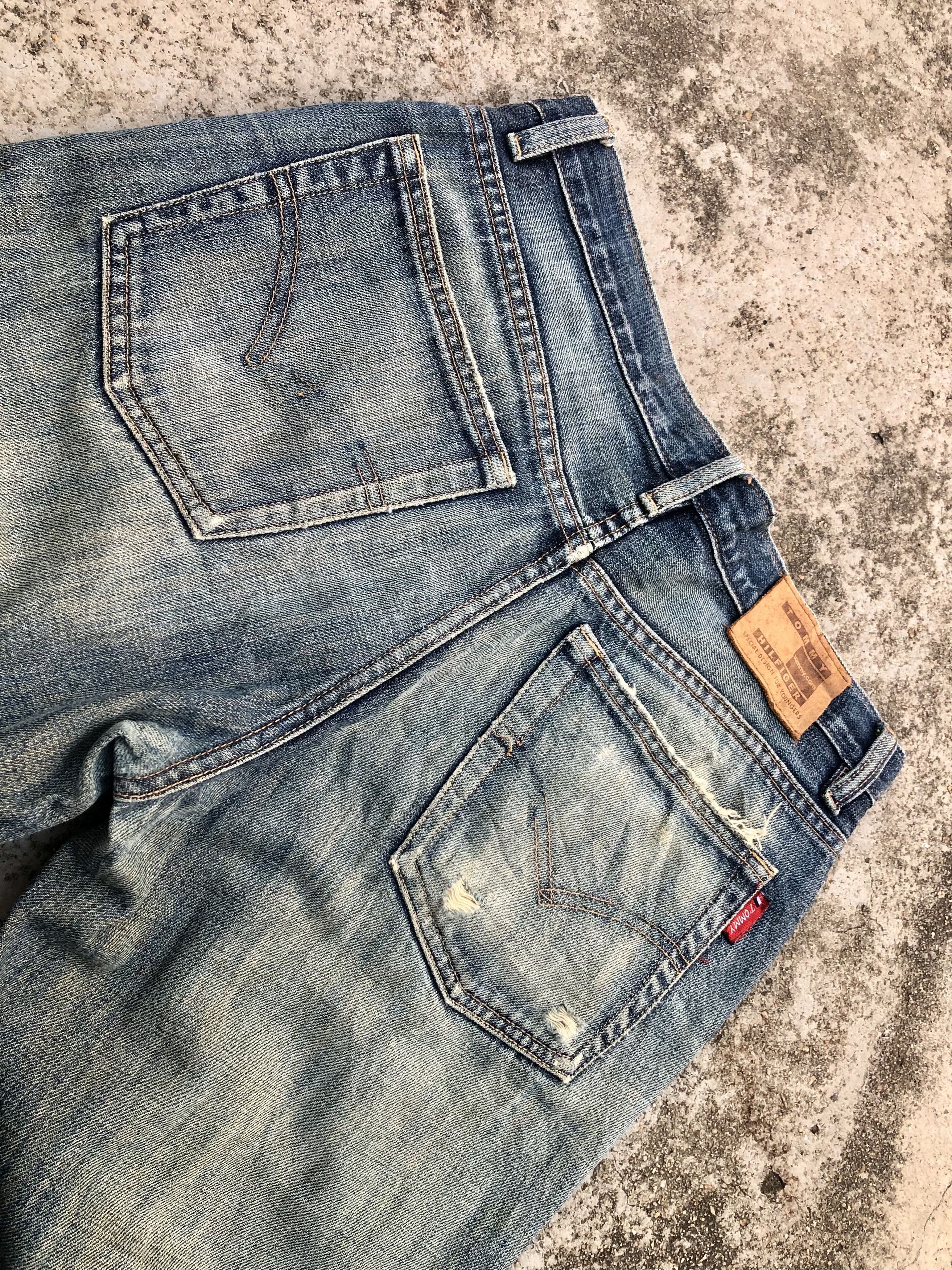 Tommy Hilfiger WIDE LEG TOMMY JEANS DISTRESSED DENIM Size US 31 - 5 Thumbnail