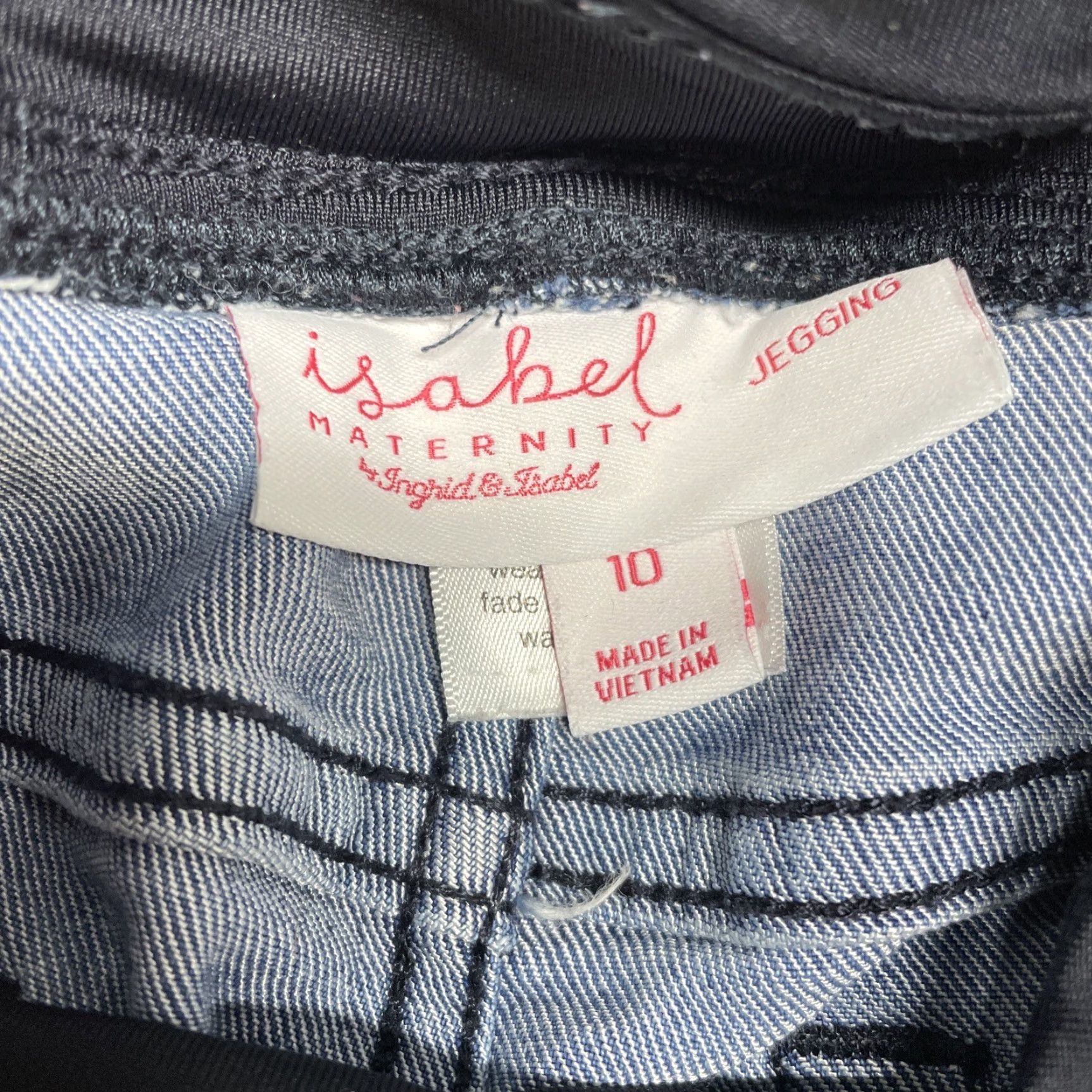Vintage VINTAGE Ingrid & Isabel Maternity Jegging Jeans Size 10 Blue Stretch Skinny Womens Size 32" / US 10 / IT 46 - 2 Thumbnail