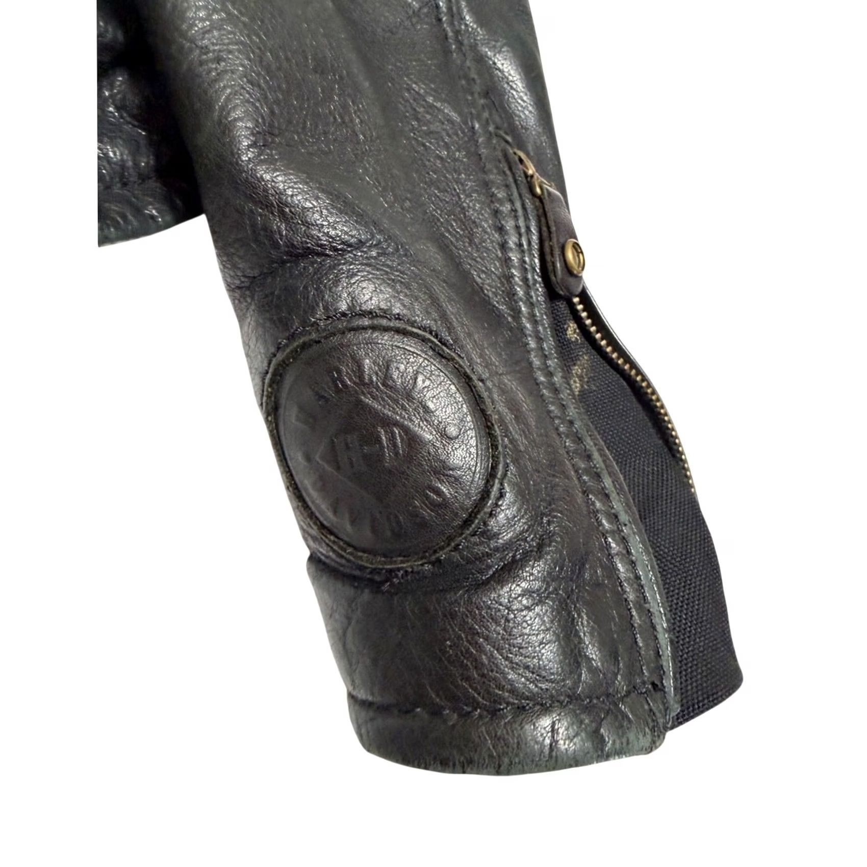 Harley Davidson Vintage Harley Davidson Leather Jacket Large Men’s Black Stitched Flame Size US L / EU 52-54 / 3 - 6 Thumbnail