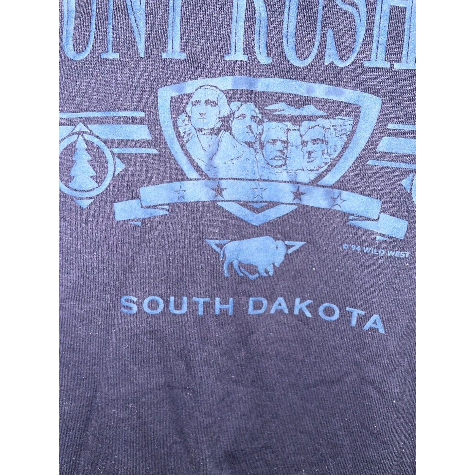 Jerzees Vintage Mount Rushmore Shirt South Dakota Blue Tee VTG 90s L Size US L / EU 52-54 / 3 - 4 Thumbnail