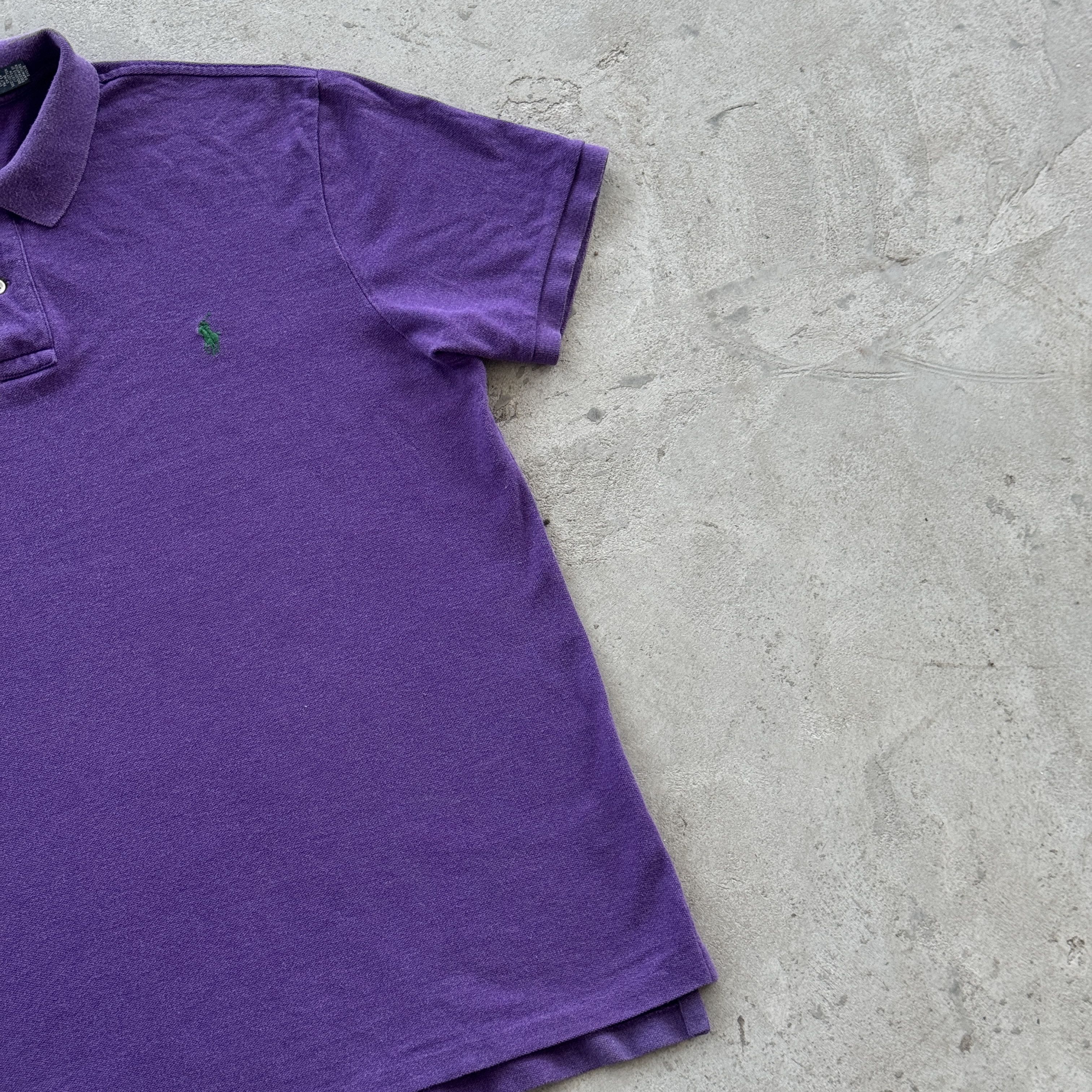 Polo Ralph Lauren Polo Ralph Lauren Slim Fit Purple Polo Shirt XL Green Pony Size US XL / EU 56 / 4 - 2 Thumbnail