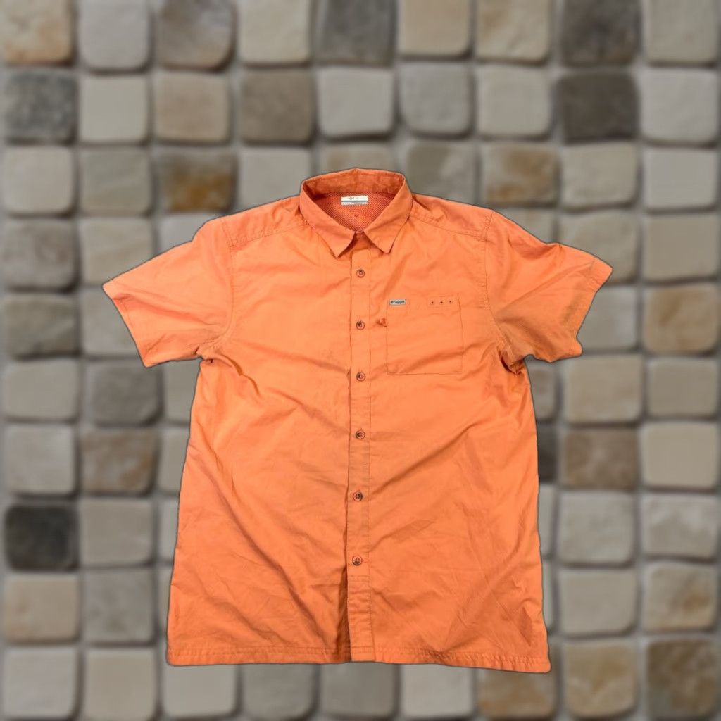 Vintage Columbia Shirt Mens Medium Orange Omni-Shade Button Up Size US M / EU 48-50 / 2 - 1 Thumbnail