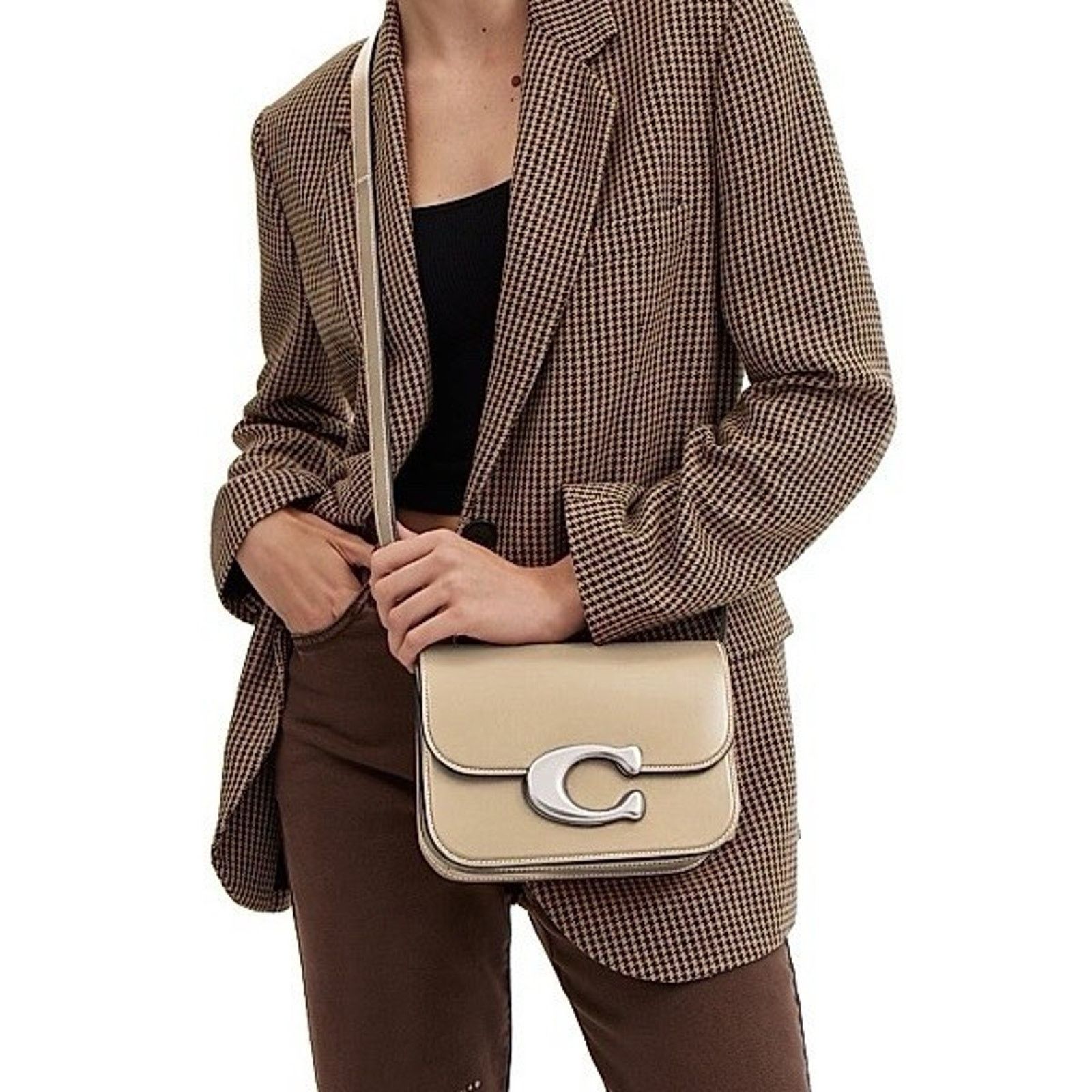 Coach NWT COACH Crossbody Bag Idol Bag Ivory Leather CM557 Size ONE SIZE - 11 Thumbnail