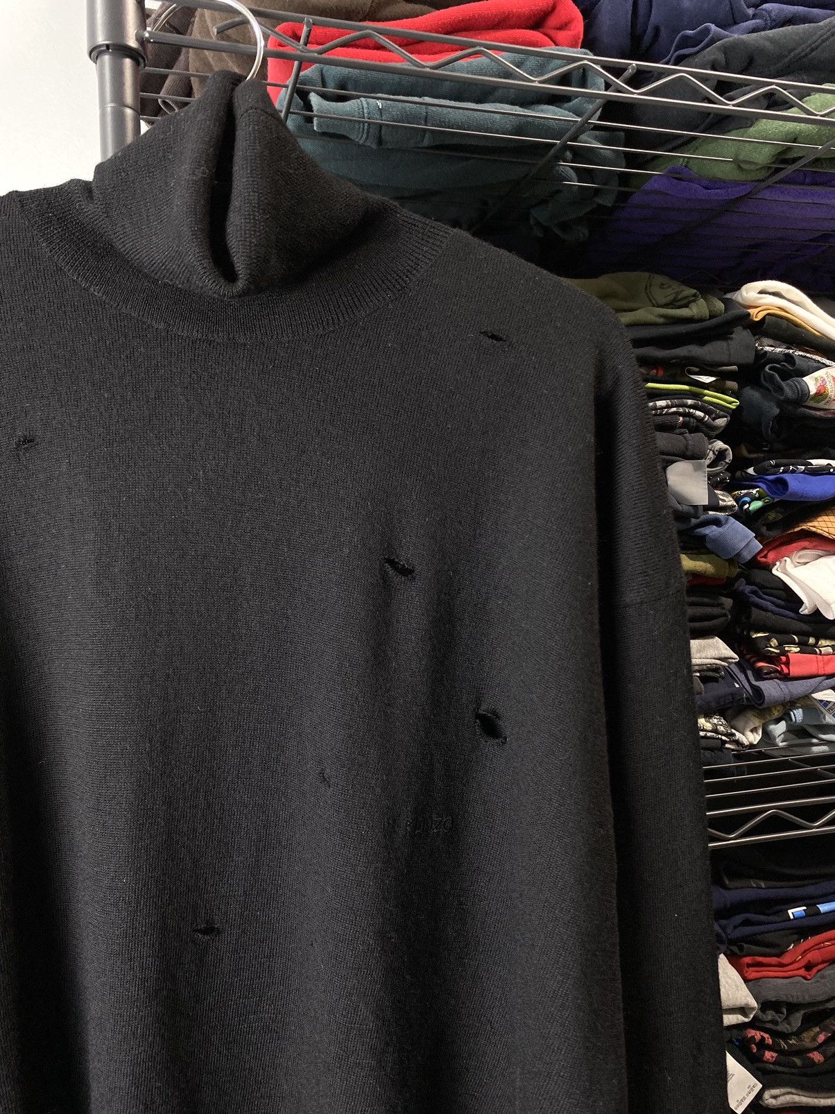 Kenzo Vintage Kenzo Homme Distressed Sweater Luxury Size US XL / EU 56 / 4 - 3 Thumbnail