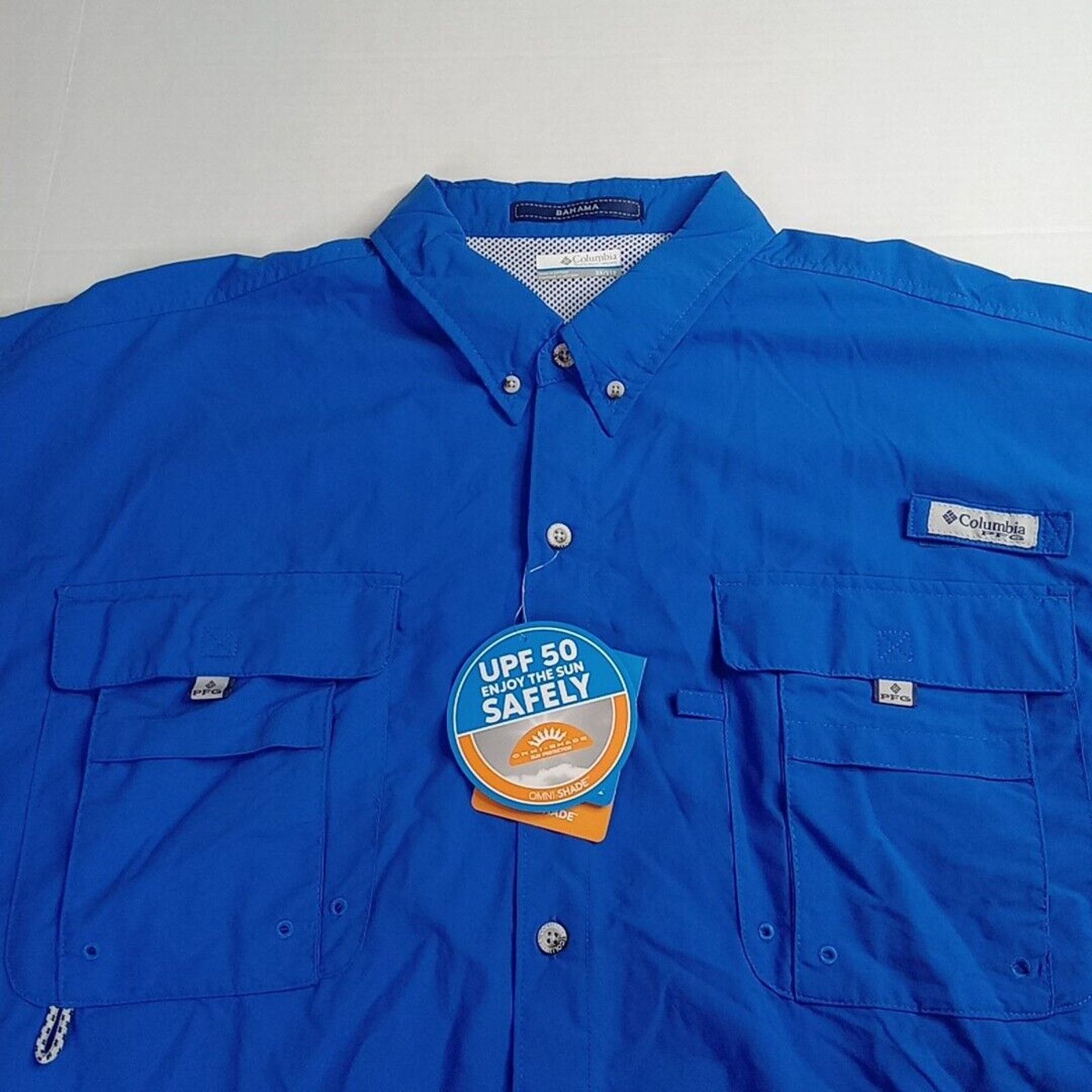 Columbia Columbia PFG Shirt Men's 3XL Blue Bahama Fishing UPF 50 Size US XXL / EU 58 / 5 - 2 Thumbnail