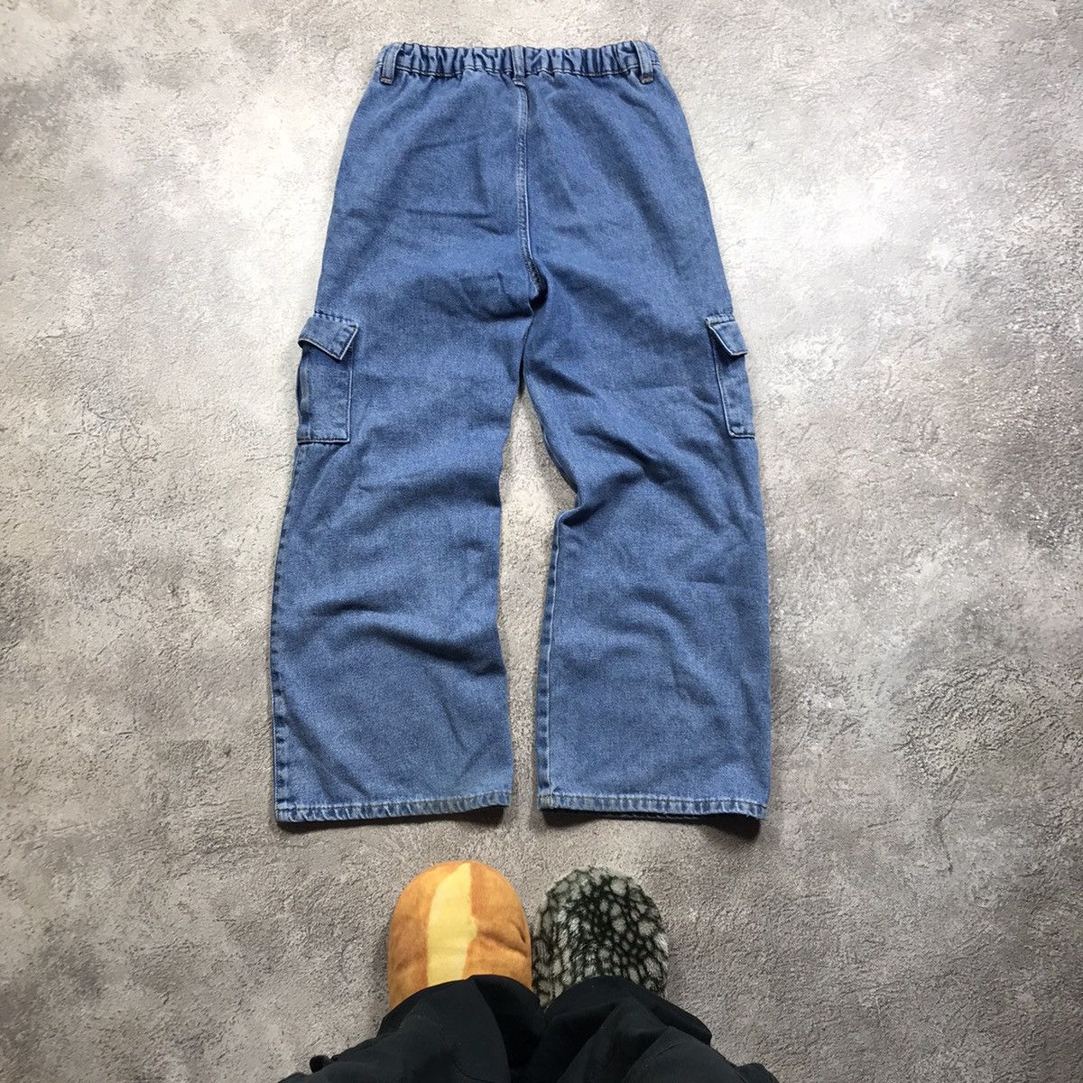 Vintage Vintage 90s Baggy Cargo Jeans Washed Blue Skate Streetwear 2 Size 26" / US 2 / IT 38 - 6 Thumbnail