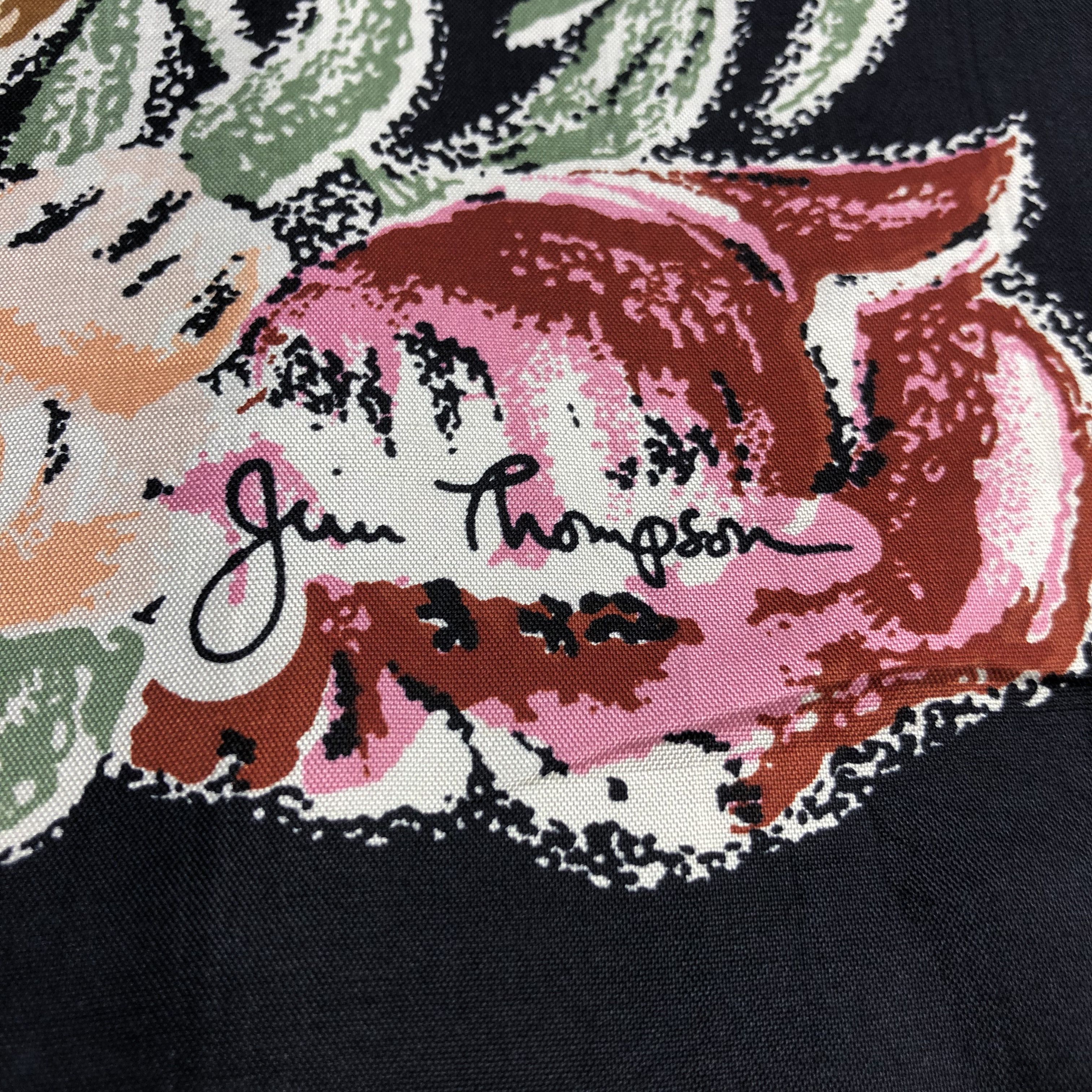 Jim Thompson Jim Thompson Luxury Floral Silk Scarf M905 Size ONE SIZE - 3 Thumbnail