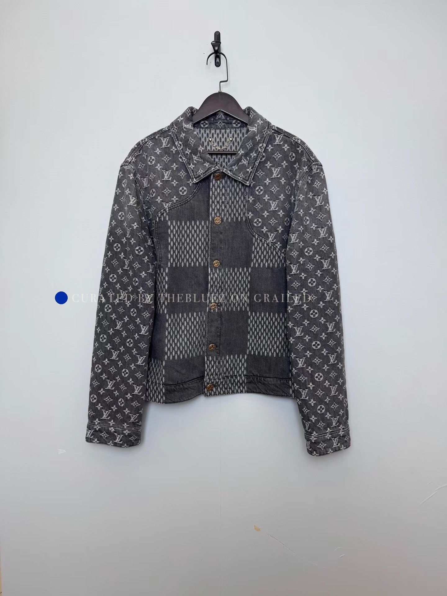 Louis Vuitton Patchwork Denim Trucker Jacket in Gray Size US L / EU 52-54 / 3 - 1 Thumbnail