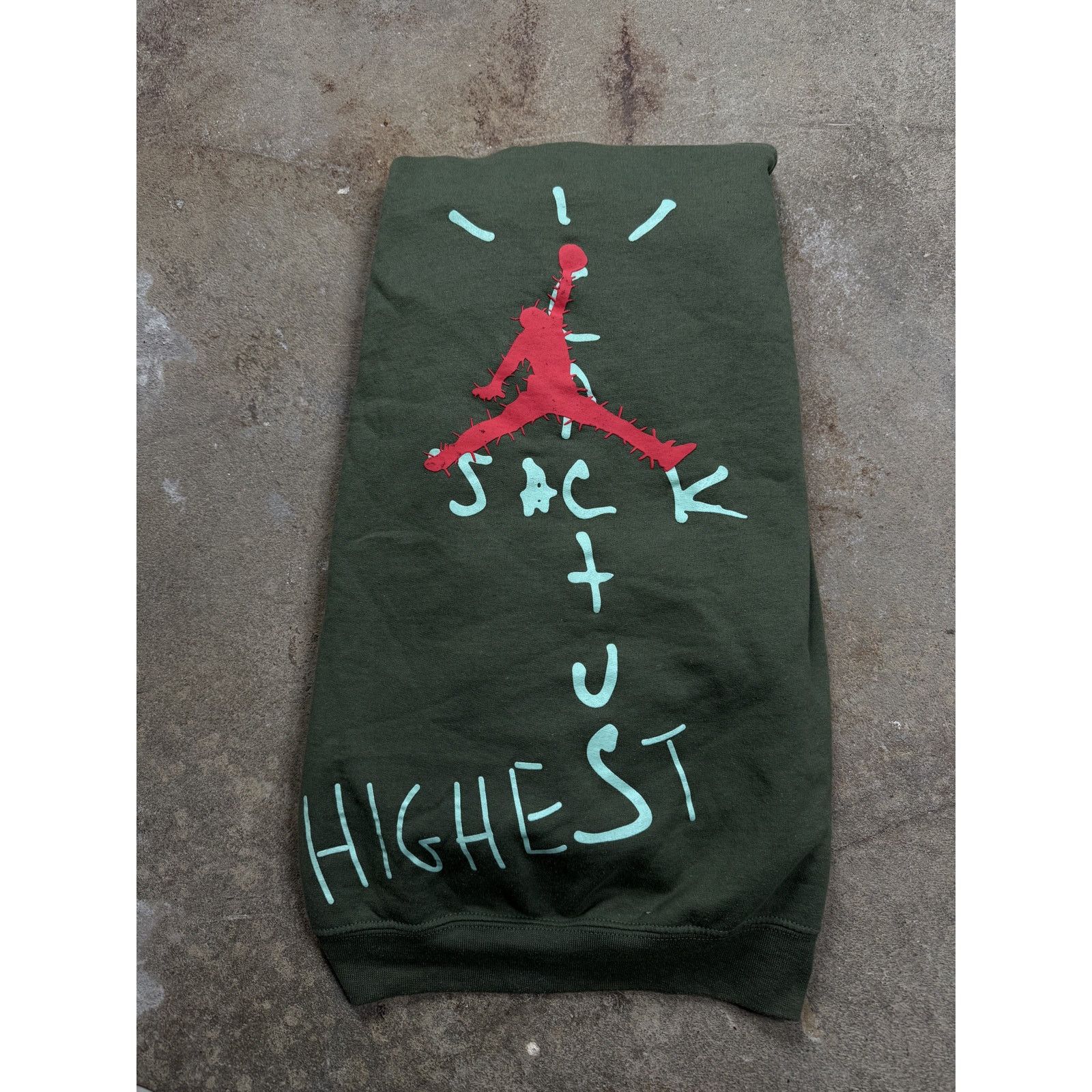 Travis Scott Travis Scott Jordan Hoodie Olive Used Small Size US S / EU 44-46 / 1 - 2 Thumbnail