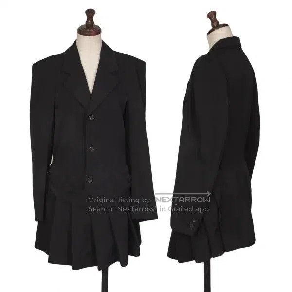 Comme des Garcons Comme des Garcons Black vintage pleated hem blazer Size S / US 4 / IT 40 - 1 Thumbnail