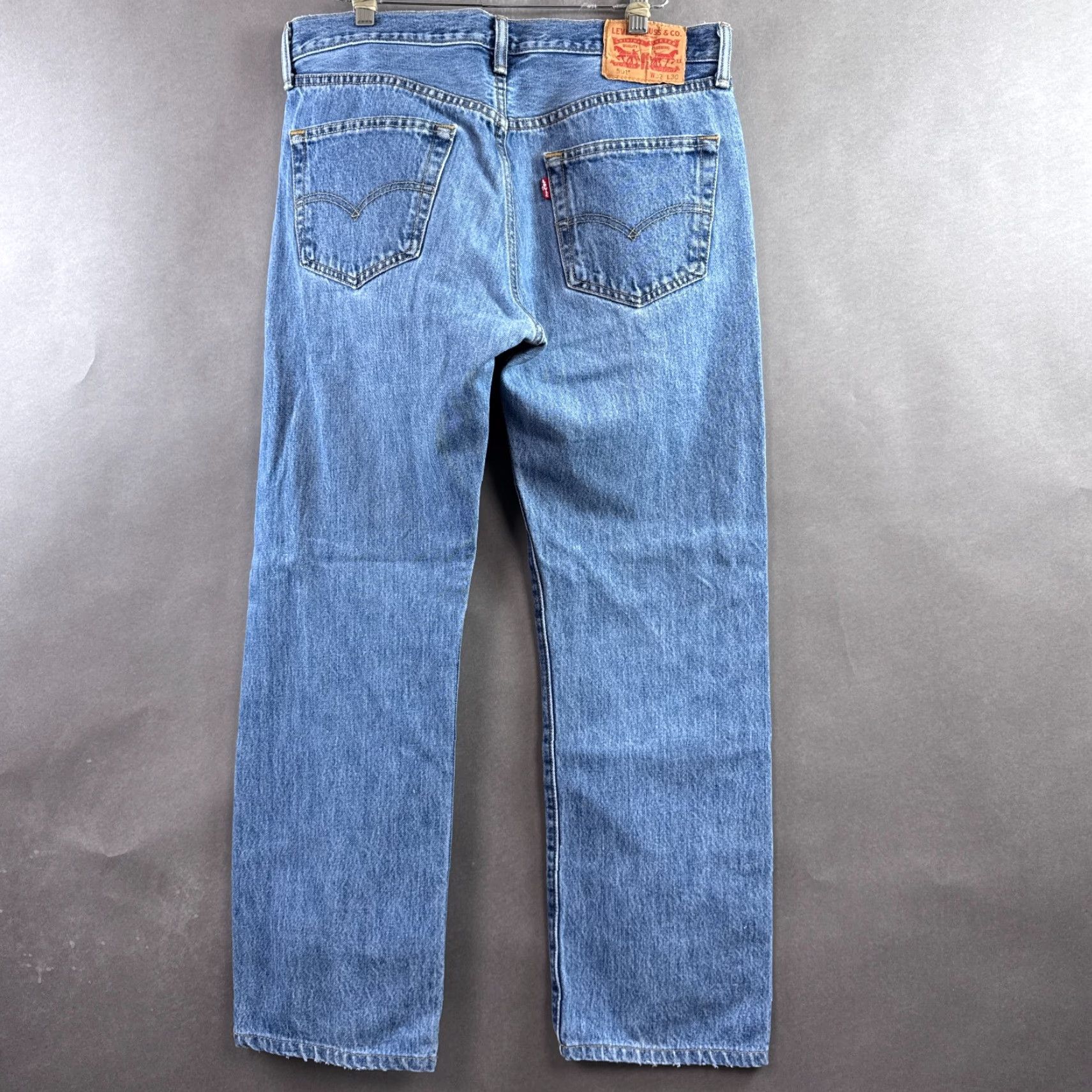 Levi's Levis 501 Jeans Mens 32x30 Blue Button Fly Denim Pants Thrashed Work Distressed Jeans Regular Levi's 501 Model Mexico Vintage No Size US 32 / EU 48 - 4 Thumbnail