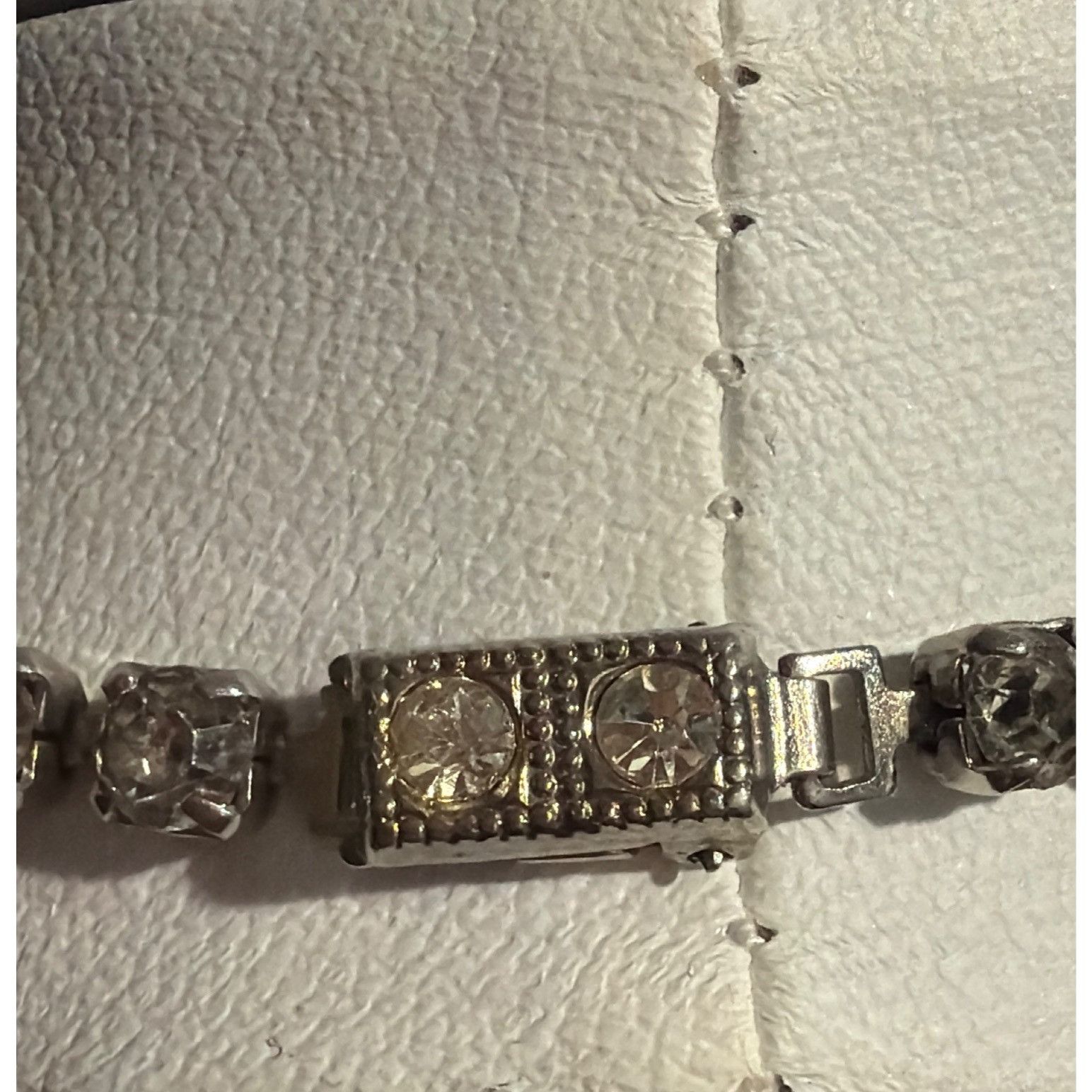 Other Vintage Clear Crystal Rhinestone Choker Necklace Prong Set F Size ONE SIZE - 3 Thumbnail