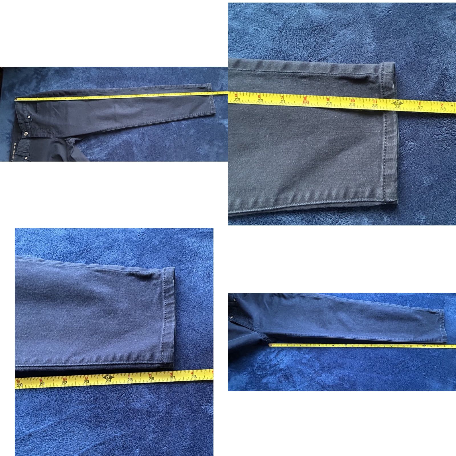 Talbots Talbots Signature Slim Ankle Petite Pants 6P 30x27 Blue Cotton Elastane Slim Denim Zip Button Logo Womens Size 28" / US 6 / IT 42 - 10 Thumbnail