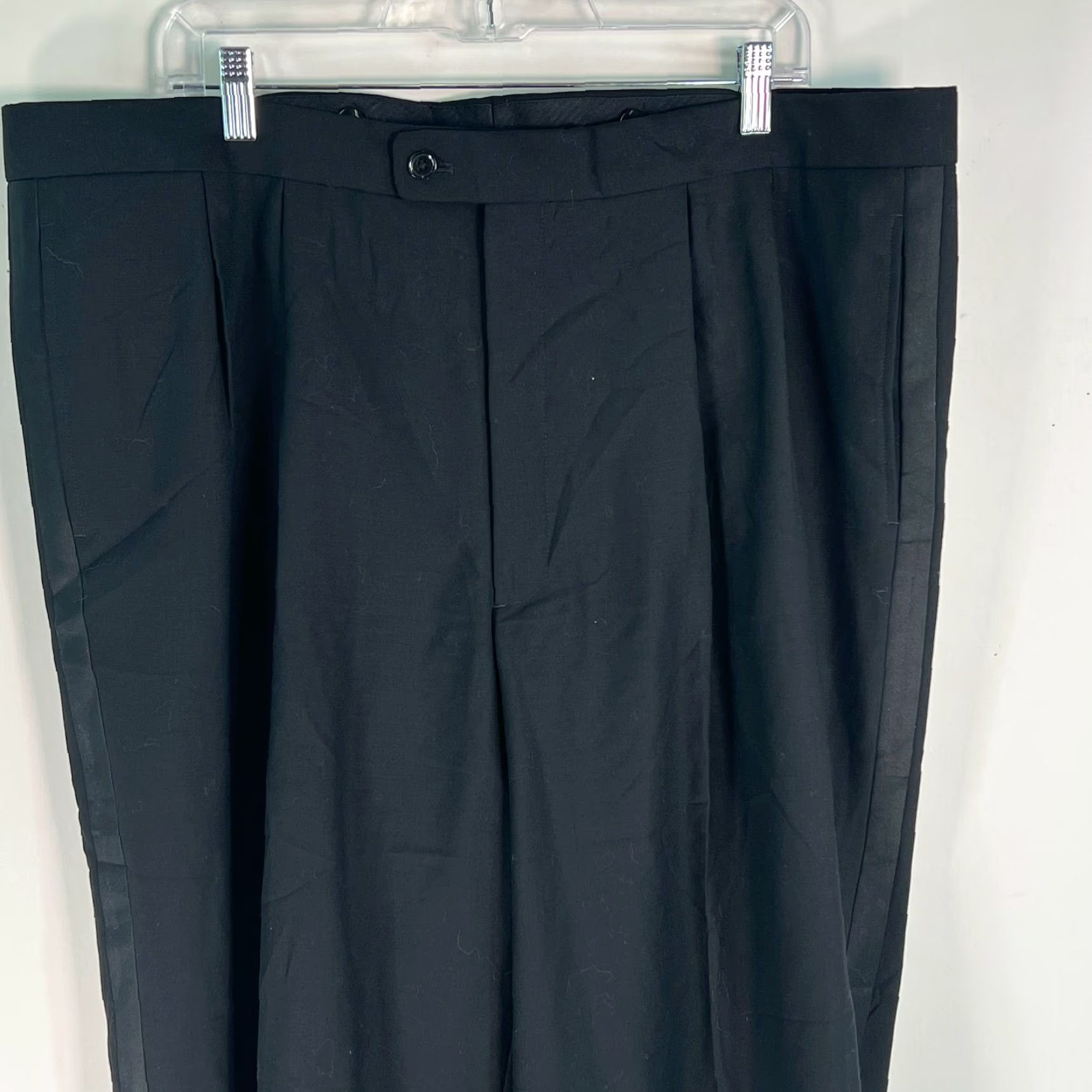 Vintage VINTAGE Daniel Gray Men's Dress Pants Formal Trousers Solid Wool Black Size 40 Size 40R - 3 Thumbnail