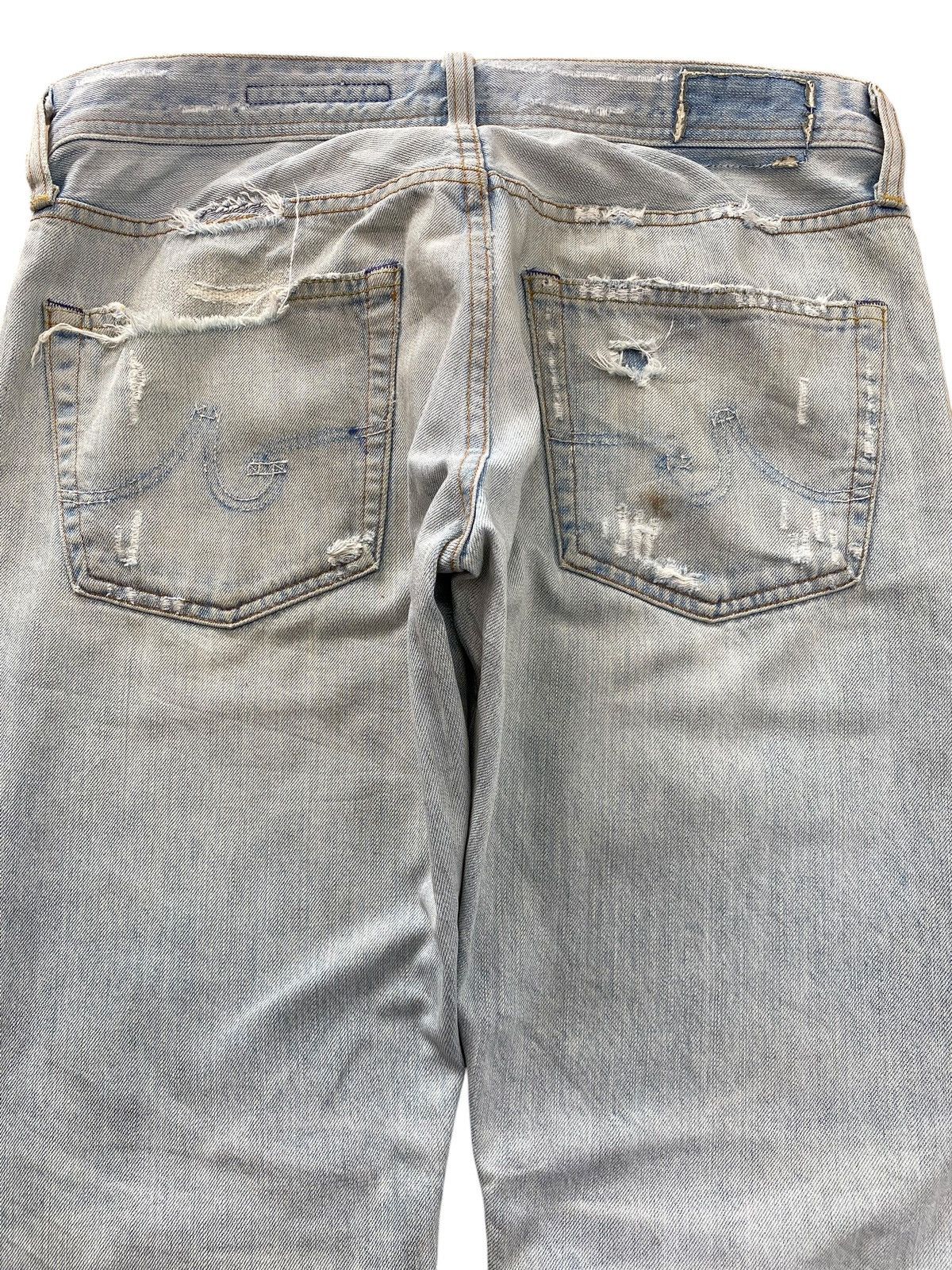 AG Adriano Goldschmied AG Adriano Goldschmies Ripped Distressed Style Straight Jean Size US 33 - 4 Thumbnail