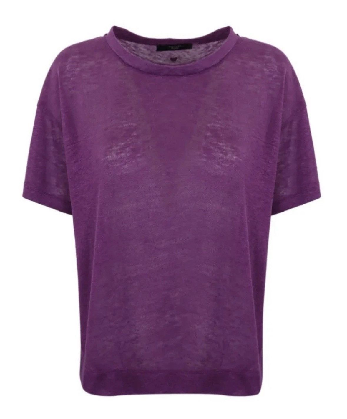 Weekend Max Mara Weekend Max Mara purple t-shirt 100% linen size L Size L / US 10 / IT 46 - 1 Thumbnail