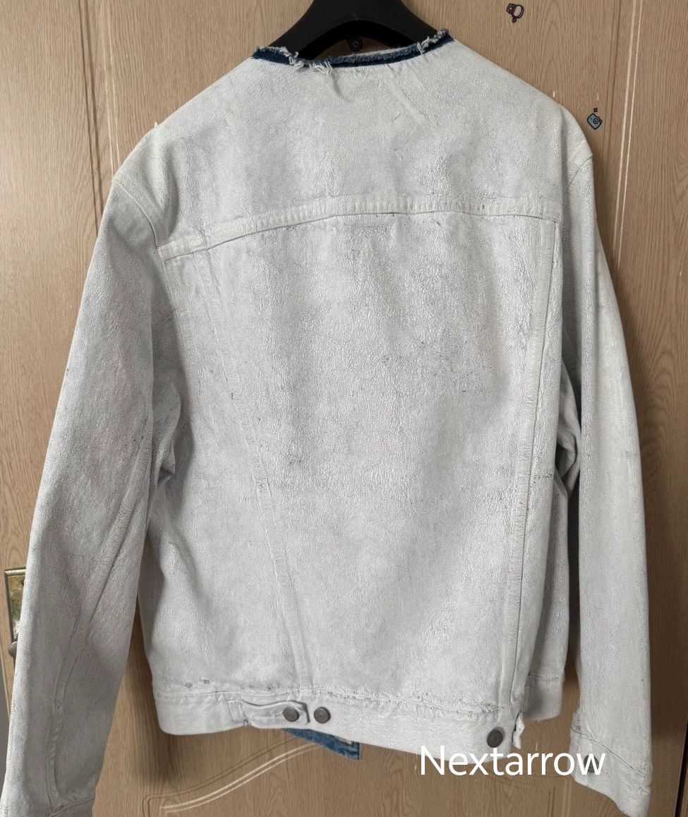 Maison Margiela Maison Margiela Painted Collarless Denim Jack 2412-Nextarrow Size US M / EU 48-50 / 2 - 2 Thumbnail
