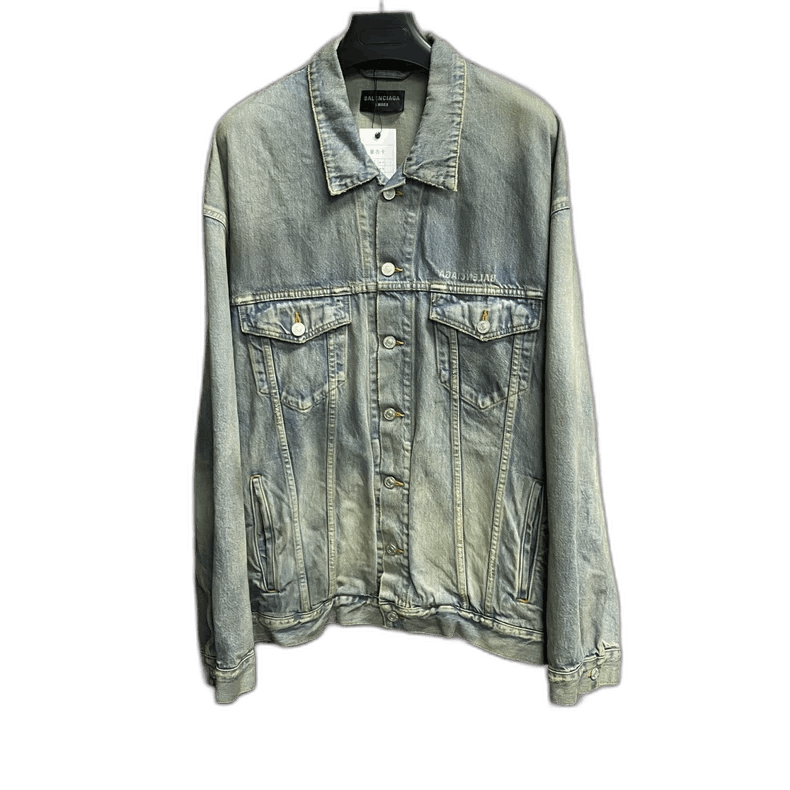Balenciaga Balenciaga Blue Reversible Logo Denim Jacket Size US M / EU 48-50 / 2 - 1 Thumbnail