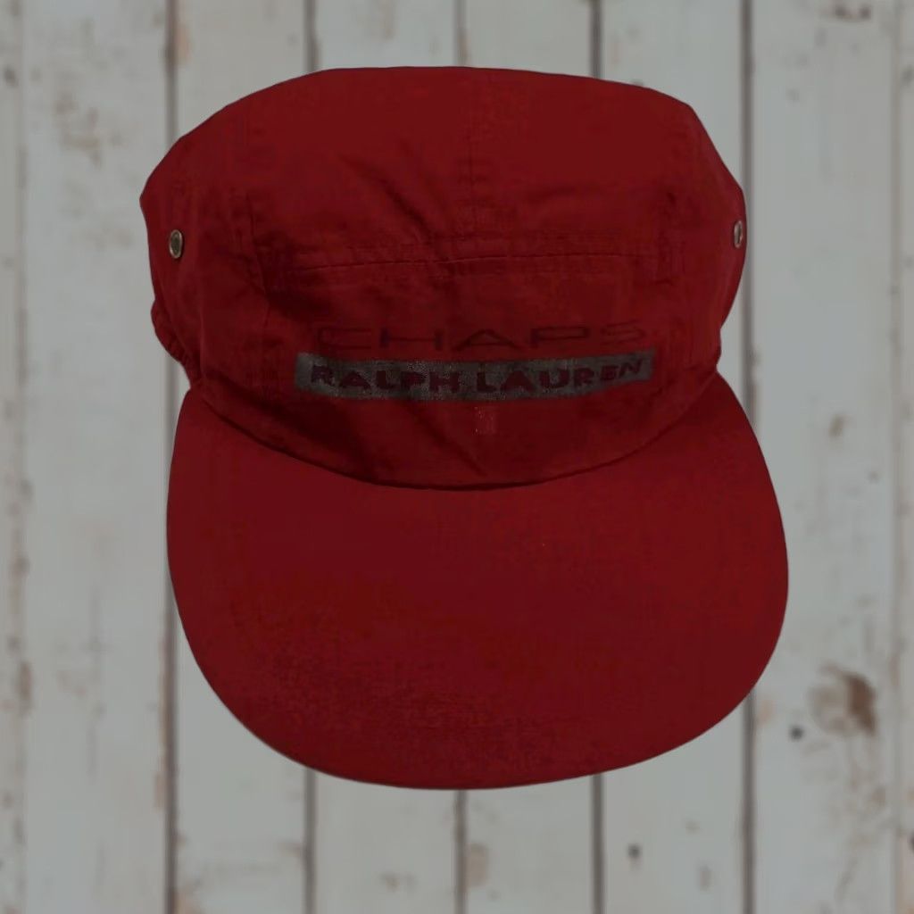 Ralph Lauren VINTAGE 90s Chaps Ralph Lauren 5 Panel Hat Red Adjustable Mens Hat Disney? Size US M / EU 48-50 / 2 - 1 Thumbnail