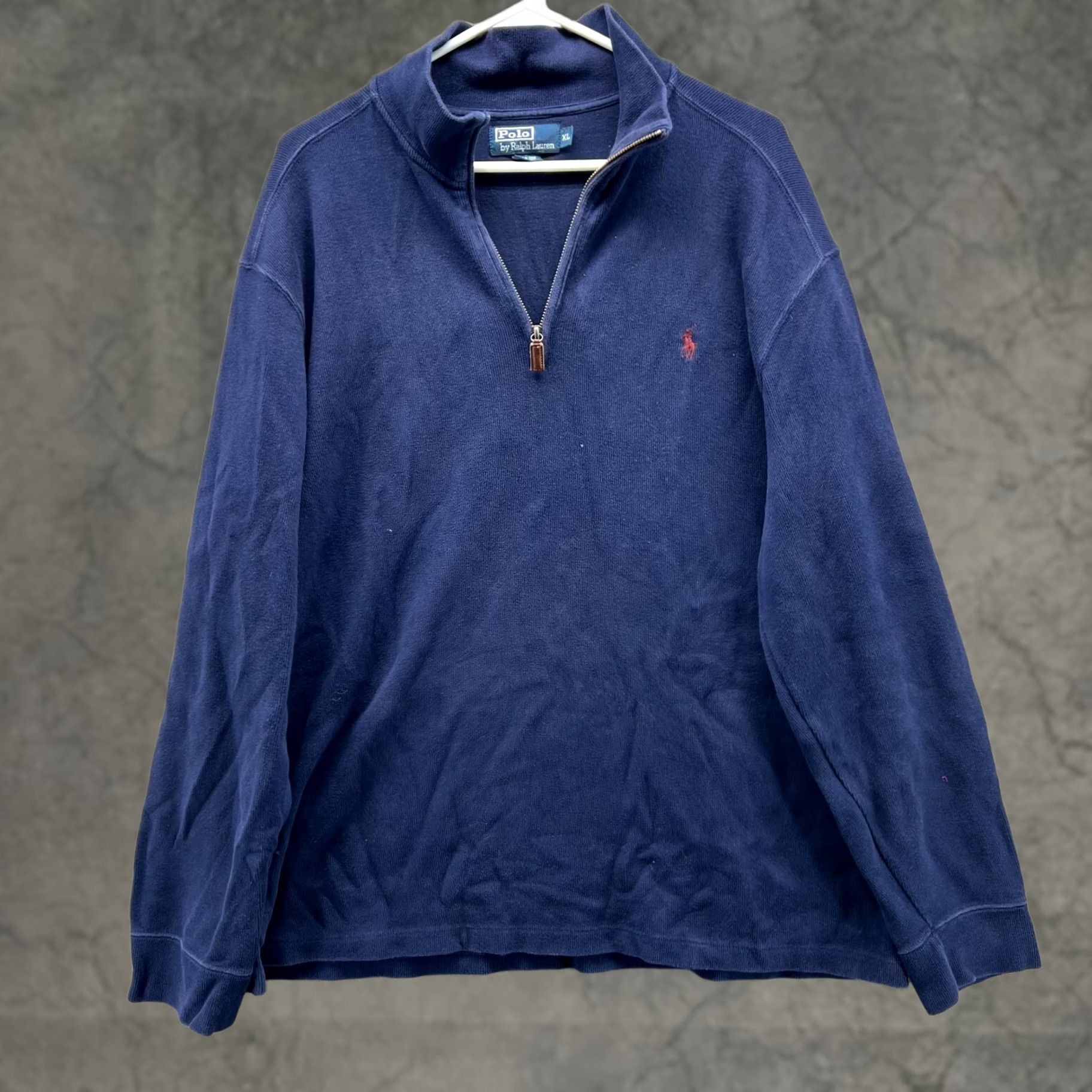 Ralph Lauren VINTAGE Ralph Lauren Sweater Mens XL Blue Navy Quarter Zip Fleece Pony Pullover Size US XL / EU 56 / 4 - 1 Thumbnail