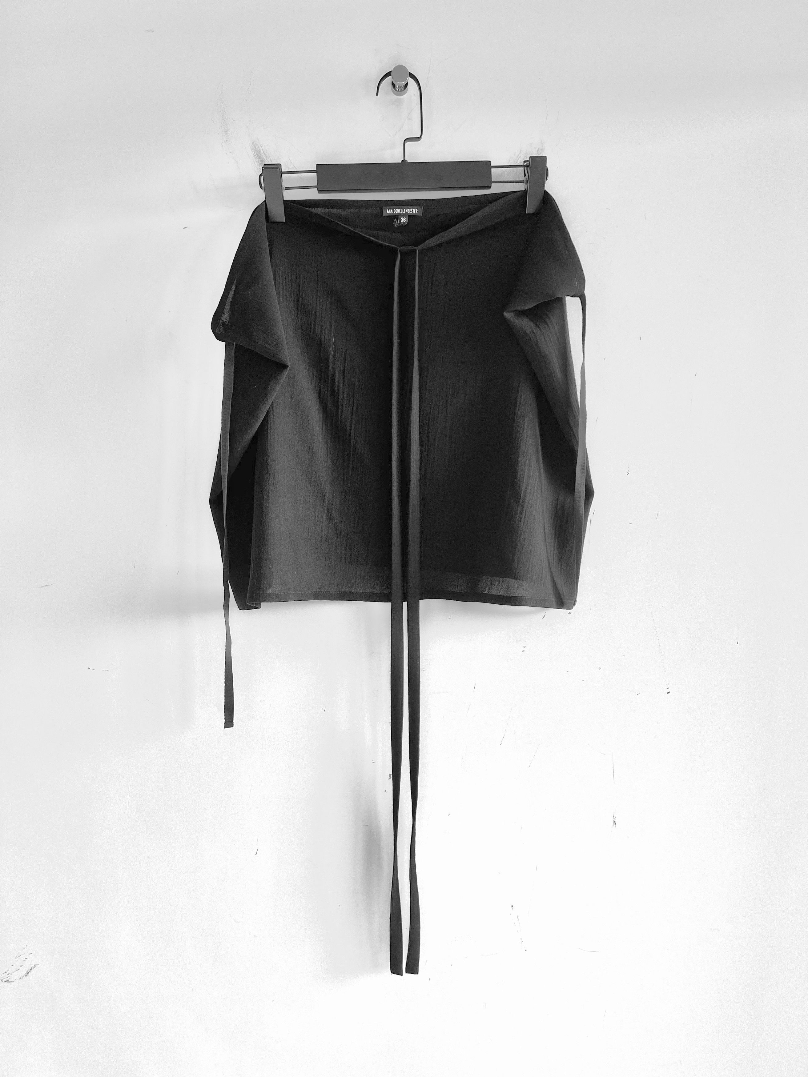 Ann Demeulemeester Ann Demeulemeester - VIRGIN WOOL Wrap Mini Skirt Size 36" / US 14 / IT 50 - 1 Thumbnail