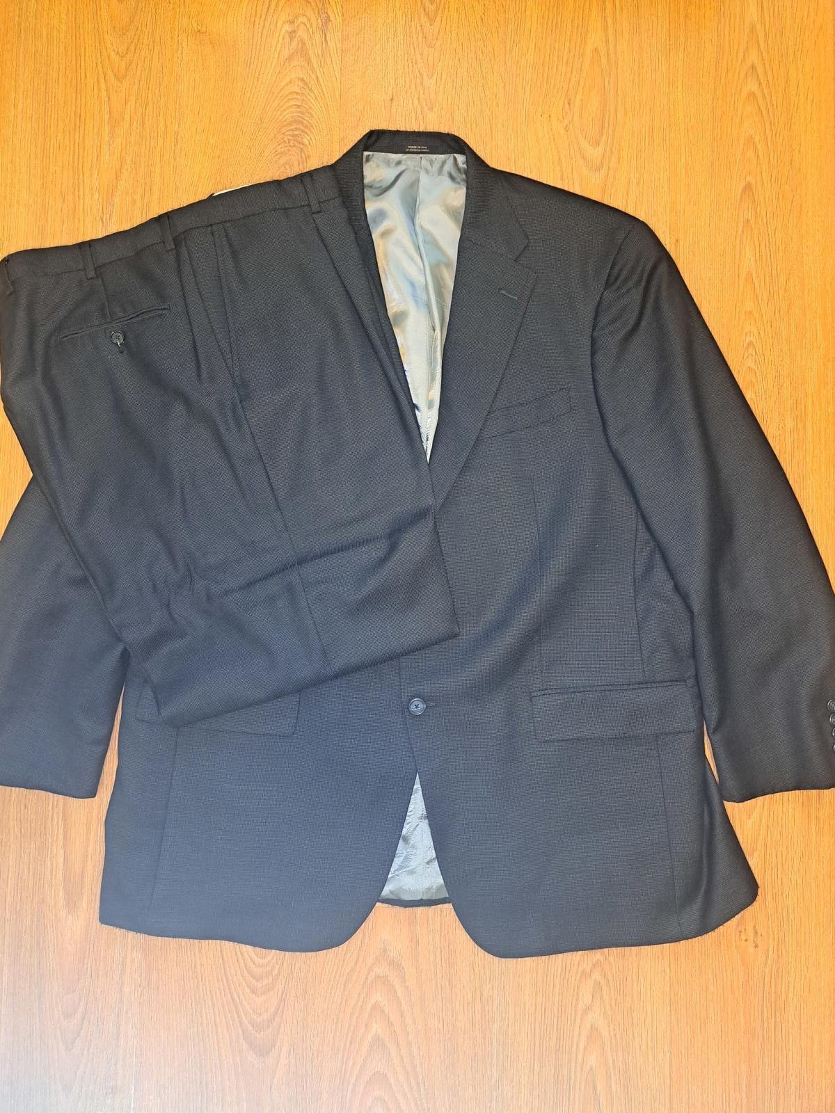 Hart Schaffner Marx Hart Scaffner Marx REDA Gold Trumpeter Suit 48L 36x31 Gray Size 48L - 1 Thumbnail